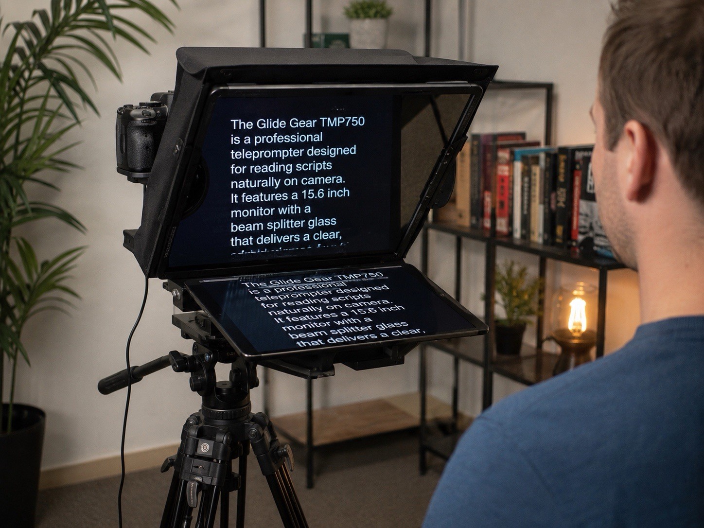 Glide Gear TMP750 Teleprompter Kit + 15.6” Arzopa Monitor + Hard Case