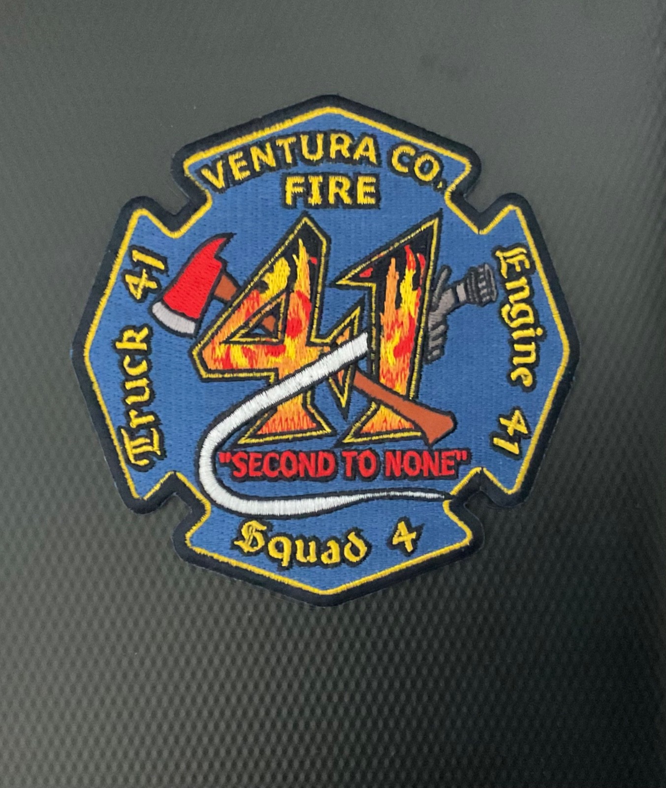 Ventura County Fire Department Patch - Squad 4 - Simi Valley “Second to None"
