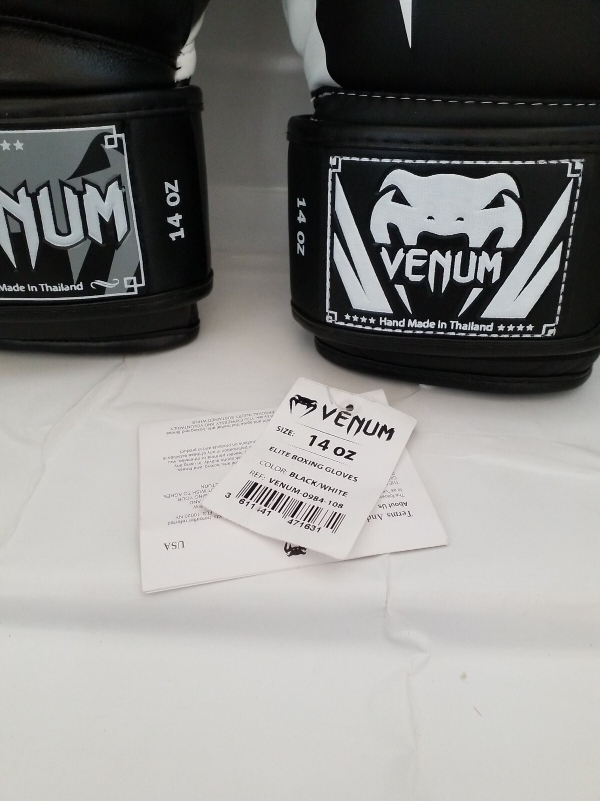 Venum Elite Hook and Loop Training Boxing Gloves