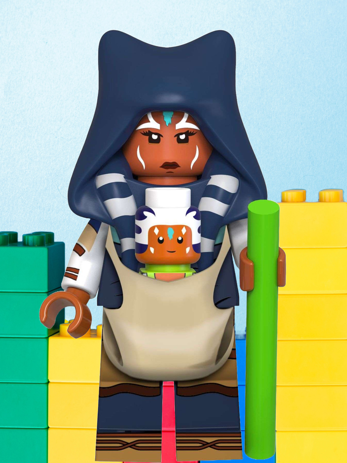 Ahsoka Tano (baby) and Pav-ti (mother) custom minifigures - star wars lego
