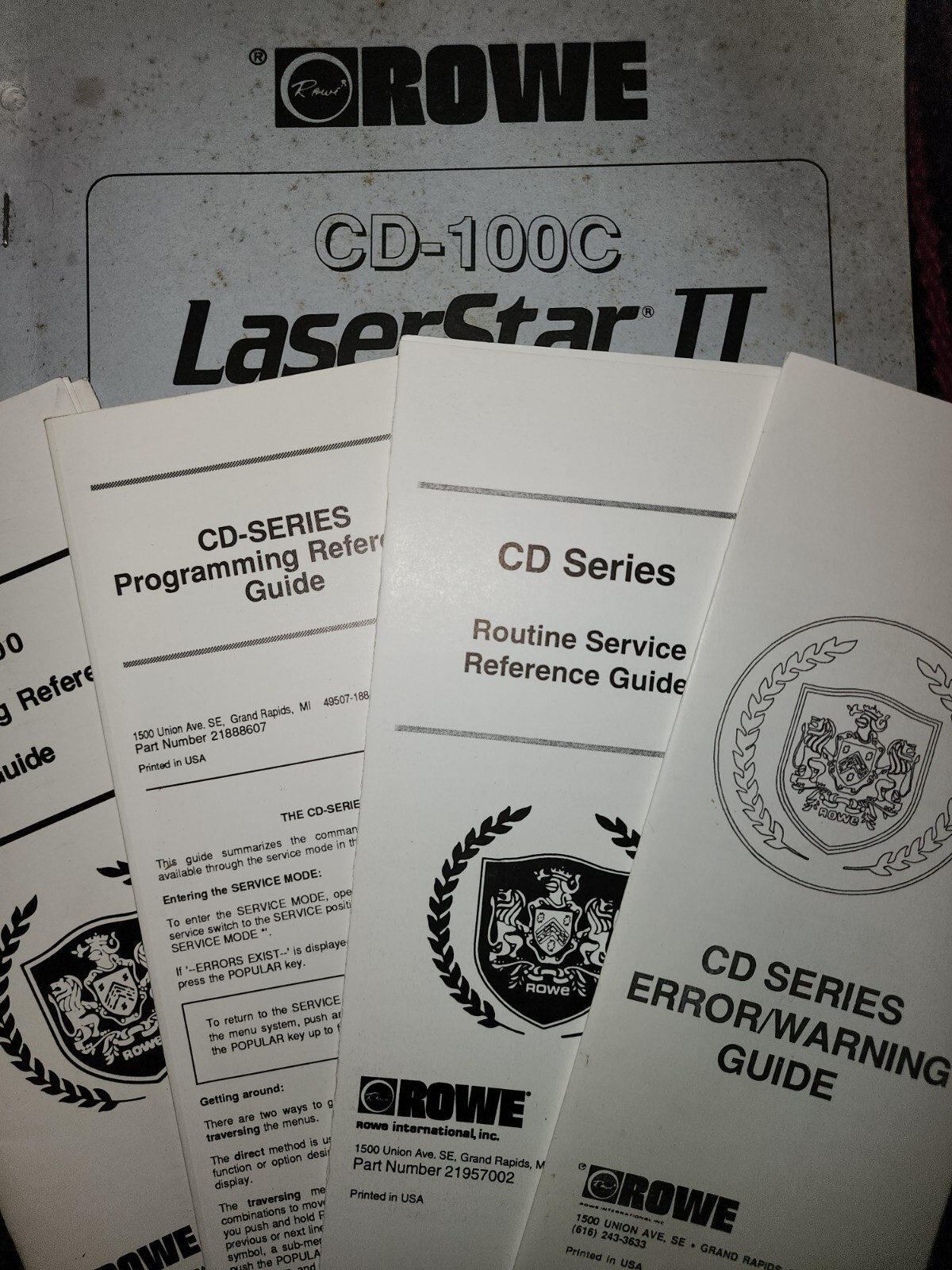 Rowe CD-100C Laserstar 2 Manual Jukebox