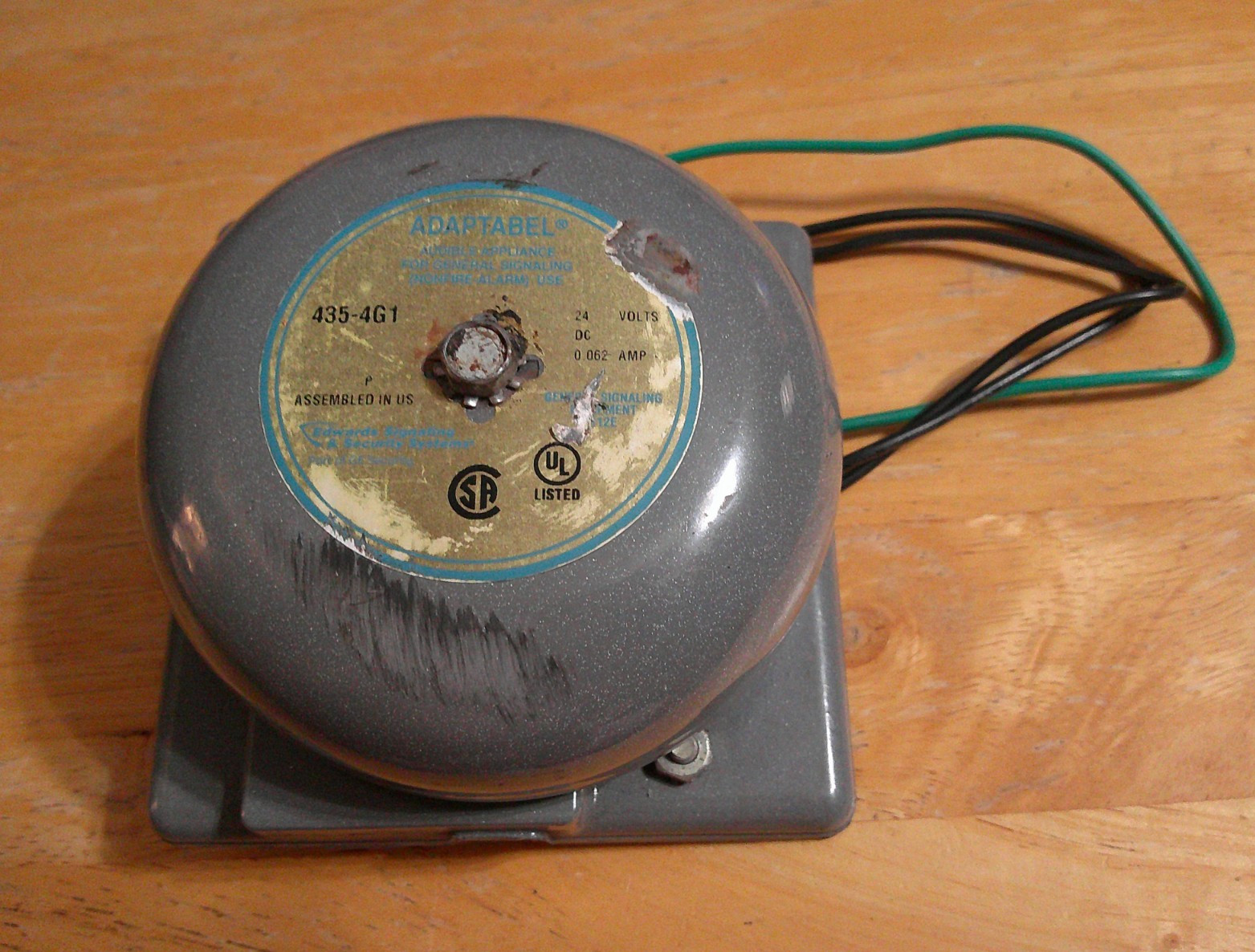 EDWARDS ADAPTABEL 435-4G1 BELL 24V DC
