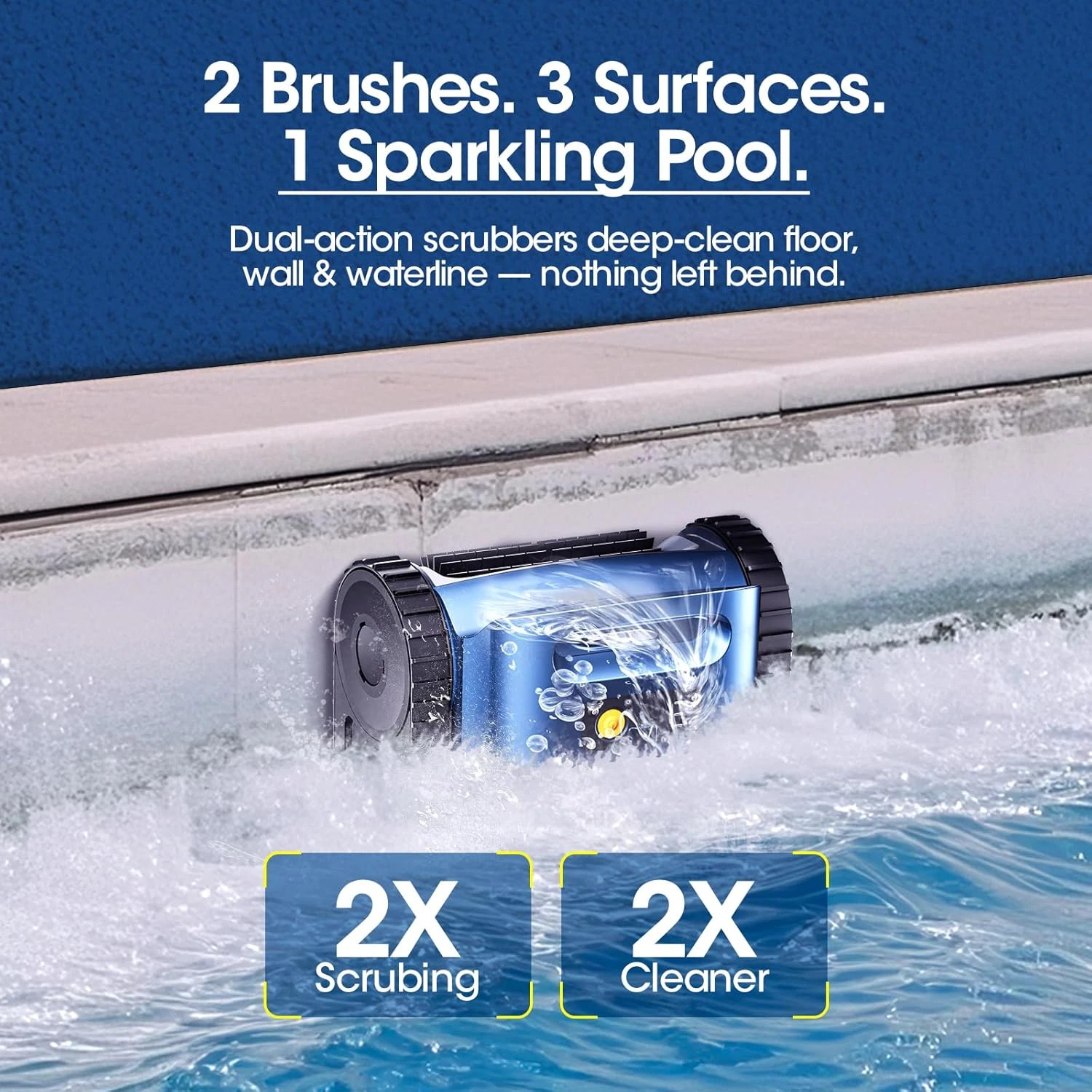 Automatic Pool Cleaner Vacuum for InGround Pools Strong Suction Wall Climbing