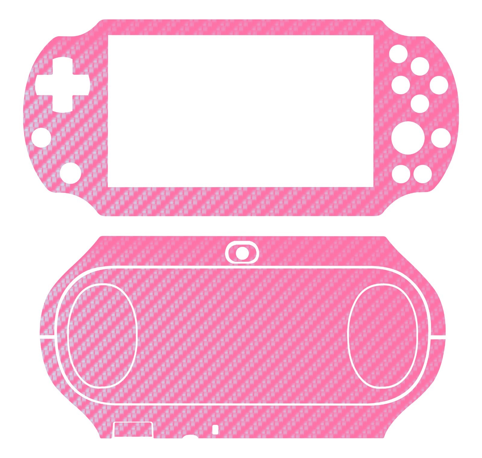 Pink Carbon Fiber Vinyl Decal Skin Sticker for Sony PlayStation PS Vita PSV 2000