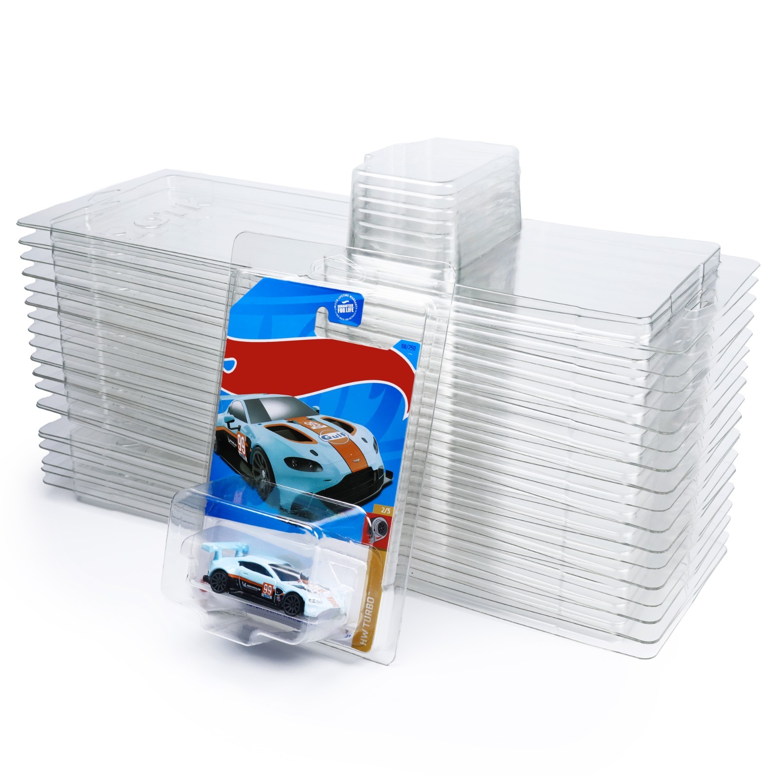 OTK 25-Pack Heavy Duty Mainline Protector Cases, 0.8mm (30mil) for Hot Wheels