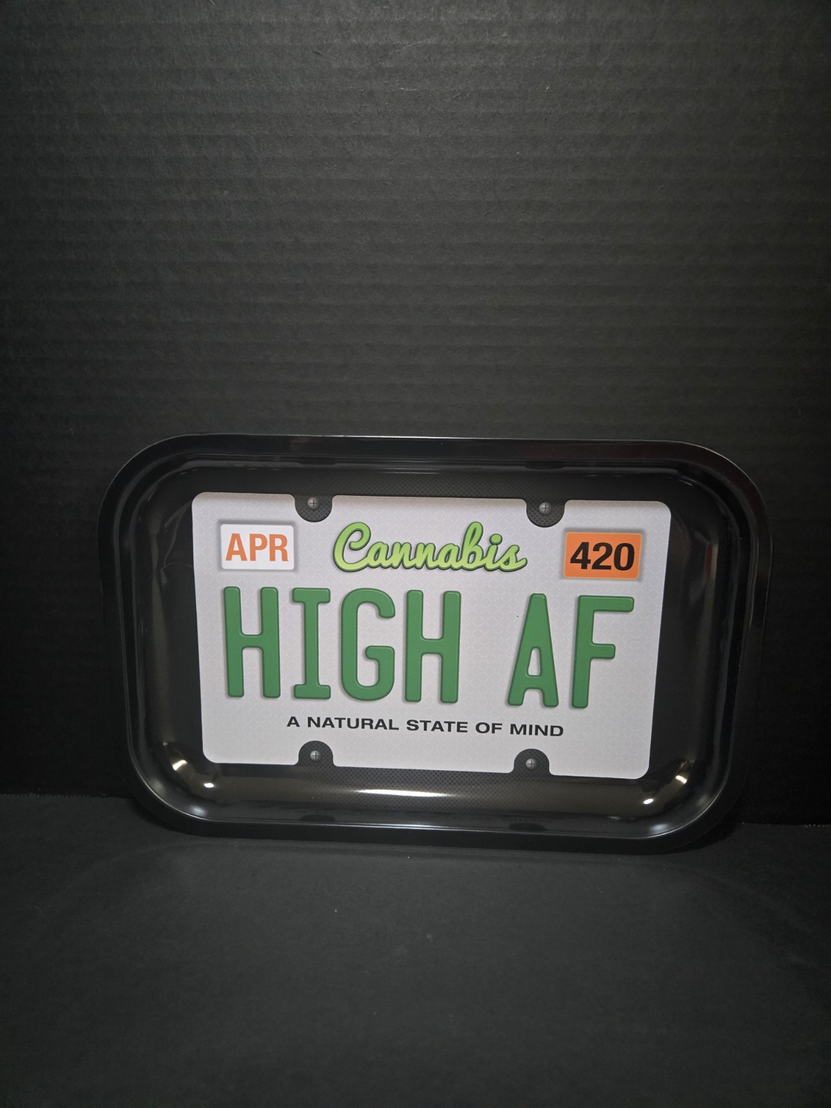 Medium Metal Rolling Tray - HAF License Plate