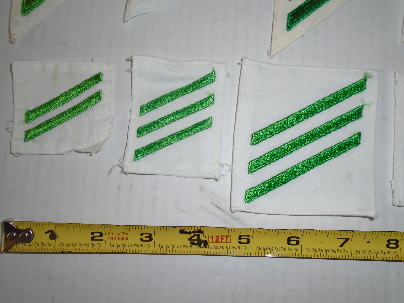 10 Vintage US Navy Airman Sleeve Stripes Striker Patch E-3 E-2 Aviation Green