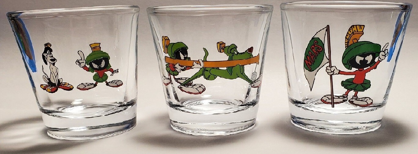 Set of 3 Marvin the Martian 1½ Shot Glass #2