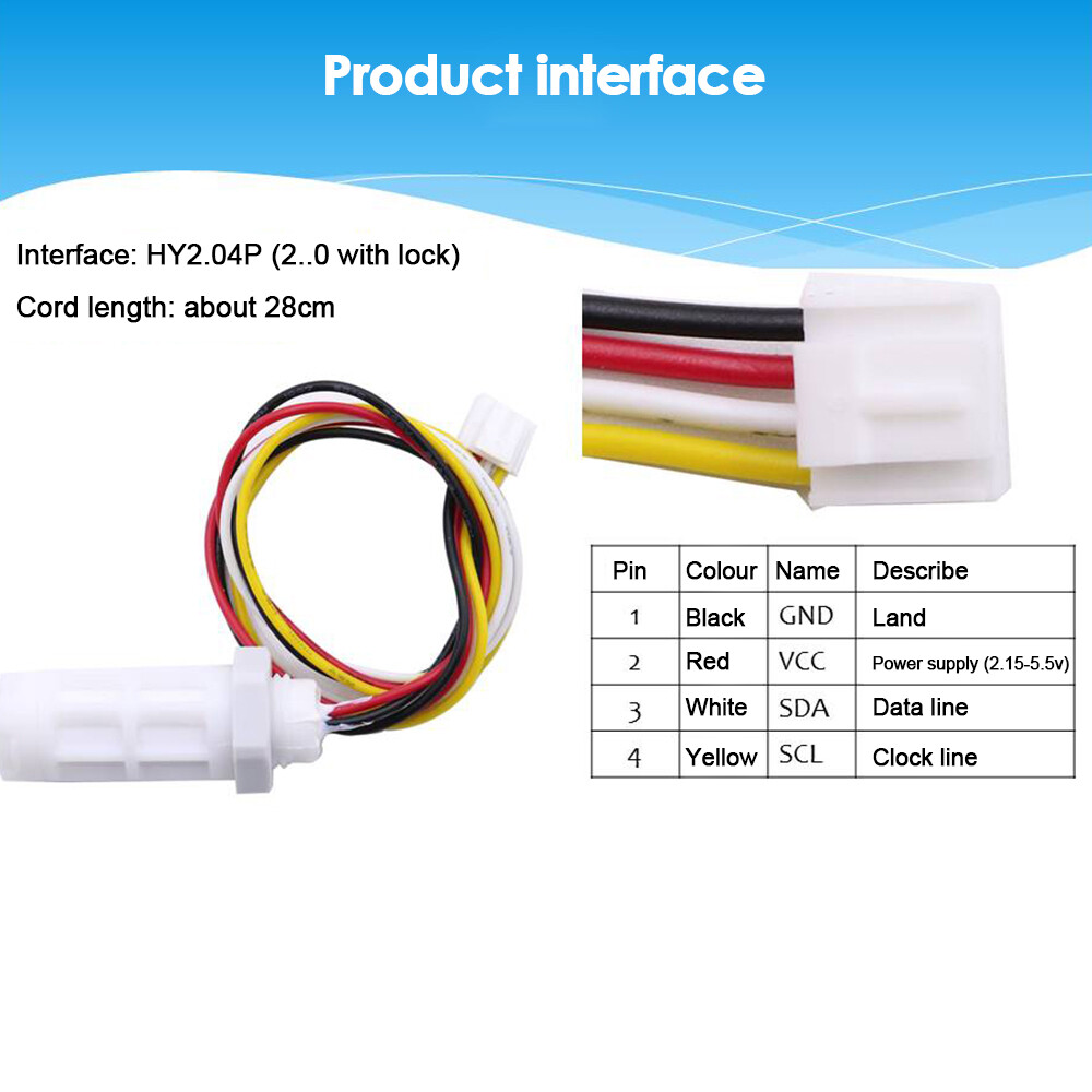 Digital SHT30 Temperature and Humidity Sensor Module IIC I2C Interface HY2.0-4P