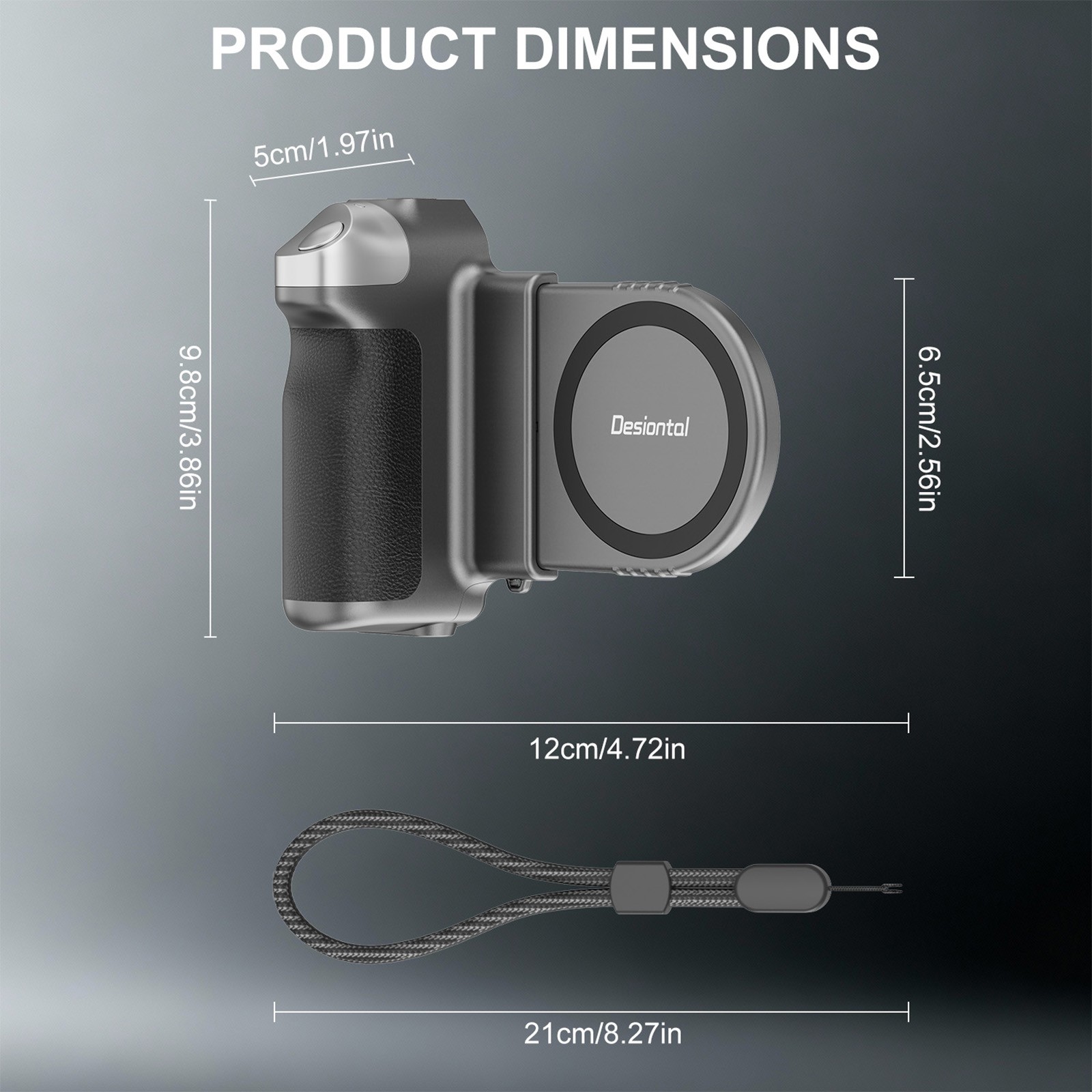 Camera Shutter Grip Magnetic Phone Handle Bluetooth Remote for iPhone 17 16 15
