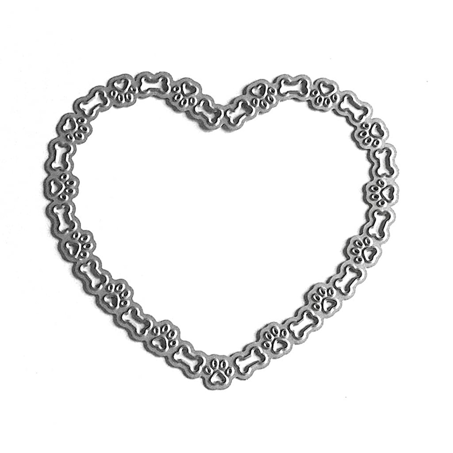 Heart Dog Paw Bone Metal Die Cuts,Cutting Dies for Card Making Clearance,Embo...