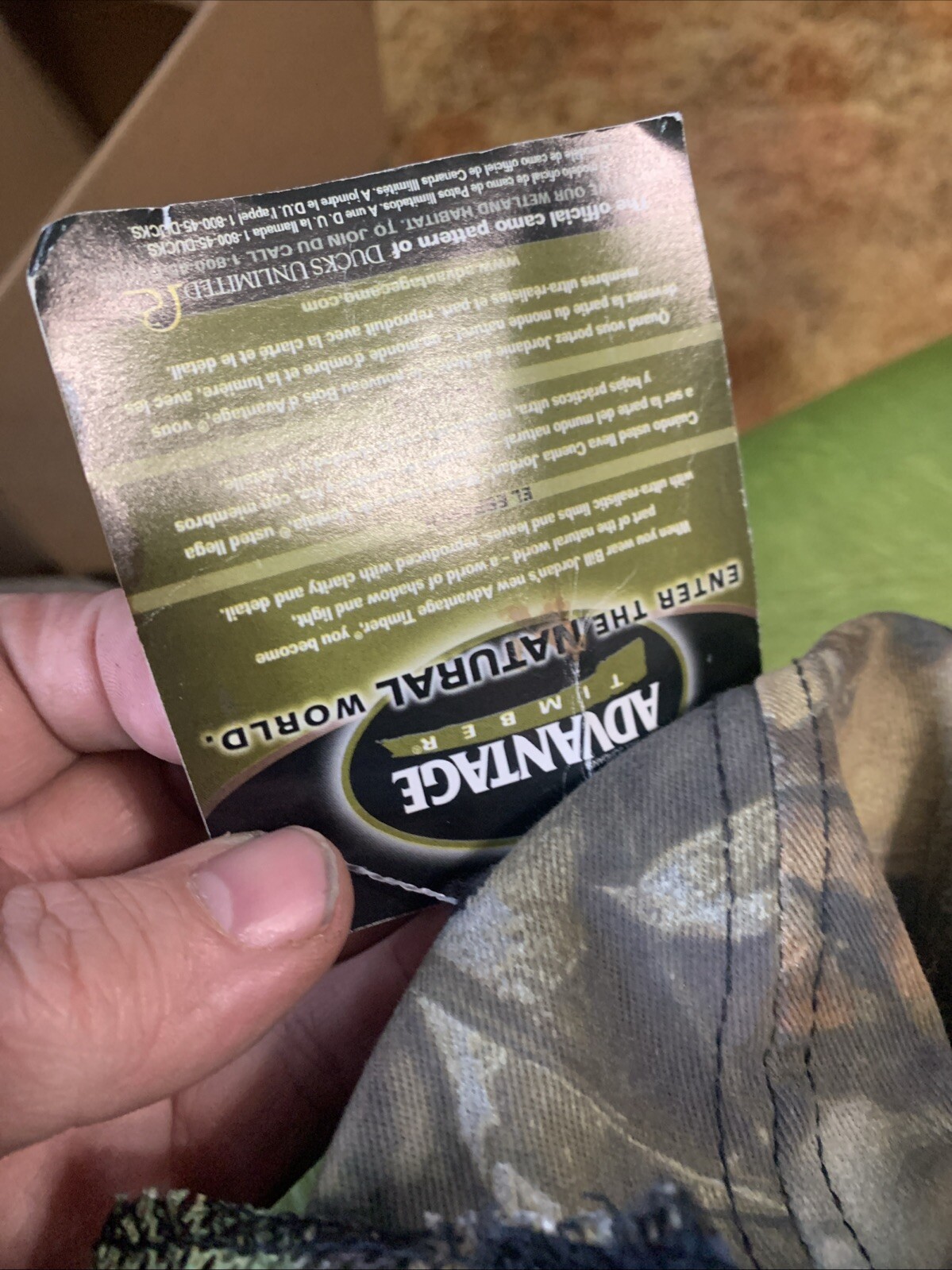 Vintage Advantage Camo Hat Cap w/ Mesh Face Blind Facemask Hunting With Tags