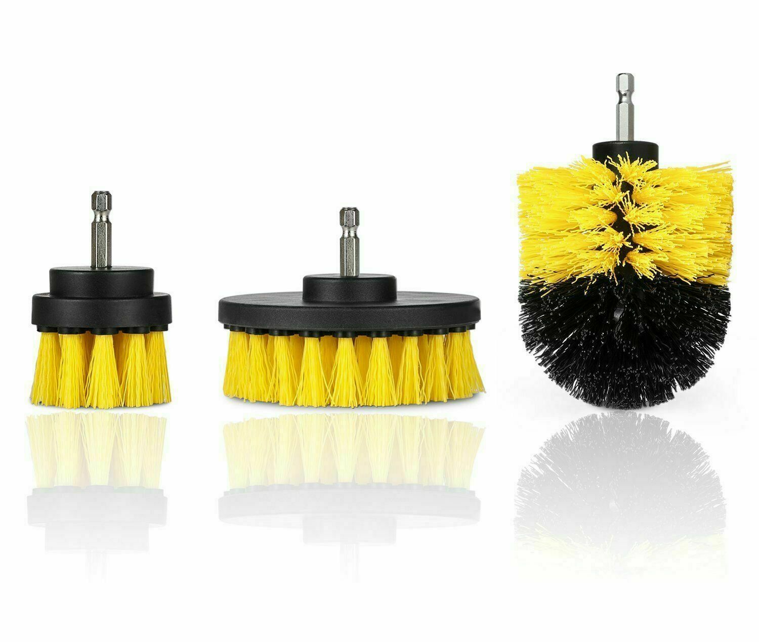 3 Pieces Drill Brush Attachments, Scrubber Brush for Drill, Power Cleaning Kit
