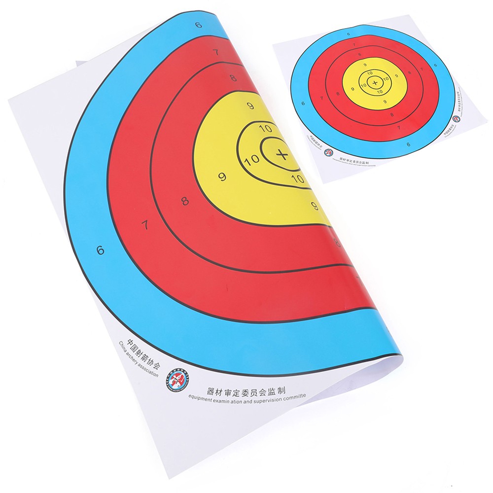 10X Archery Target Paper 40x40CM Face Arrow Bow Compound Bow Indoor Shooting