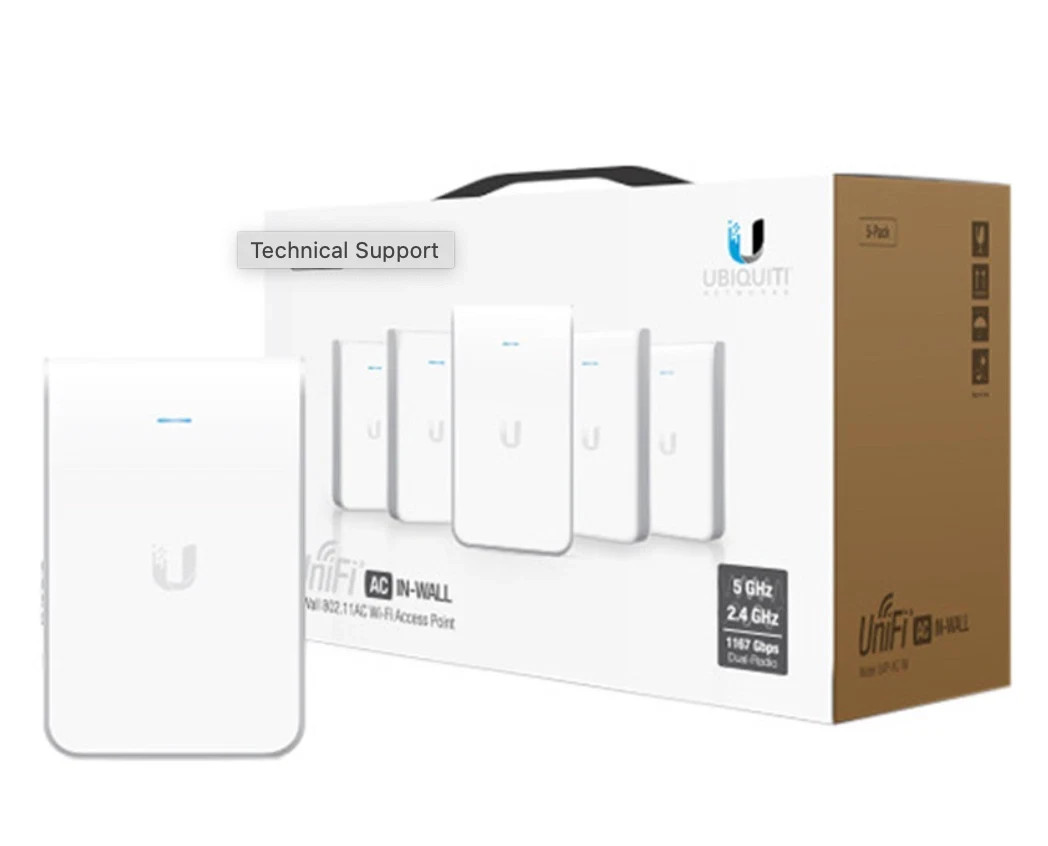 5 PACK SEALED Ubiquiti Unifi UAP-AC-IW In-Wall 802.11ac Access Point POE WiFi