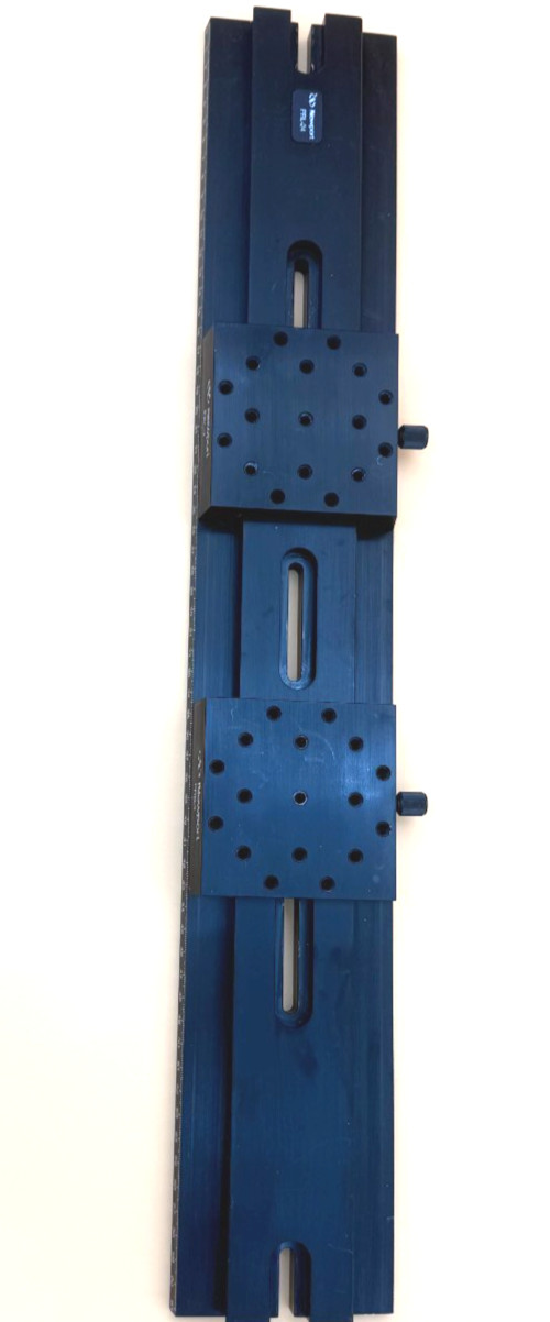 Newport Dovetail Optical Rail (24.28" long x 3.93" wide) with 2X PRC-3 Carriers