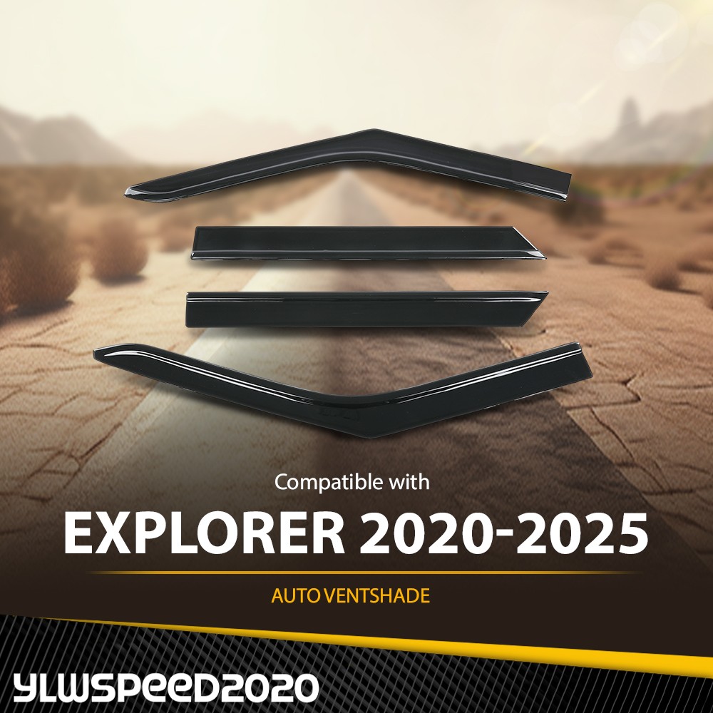 Fit For 2020-2025 Ford Explorer Window Rain Guards Visors Shield Out-Channel
