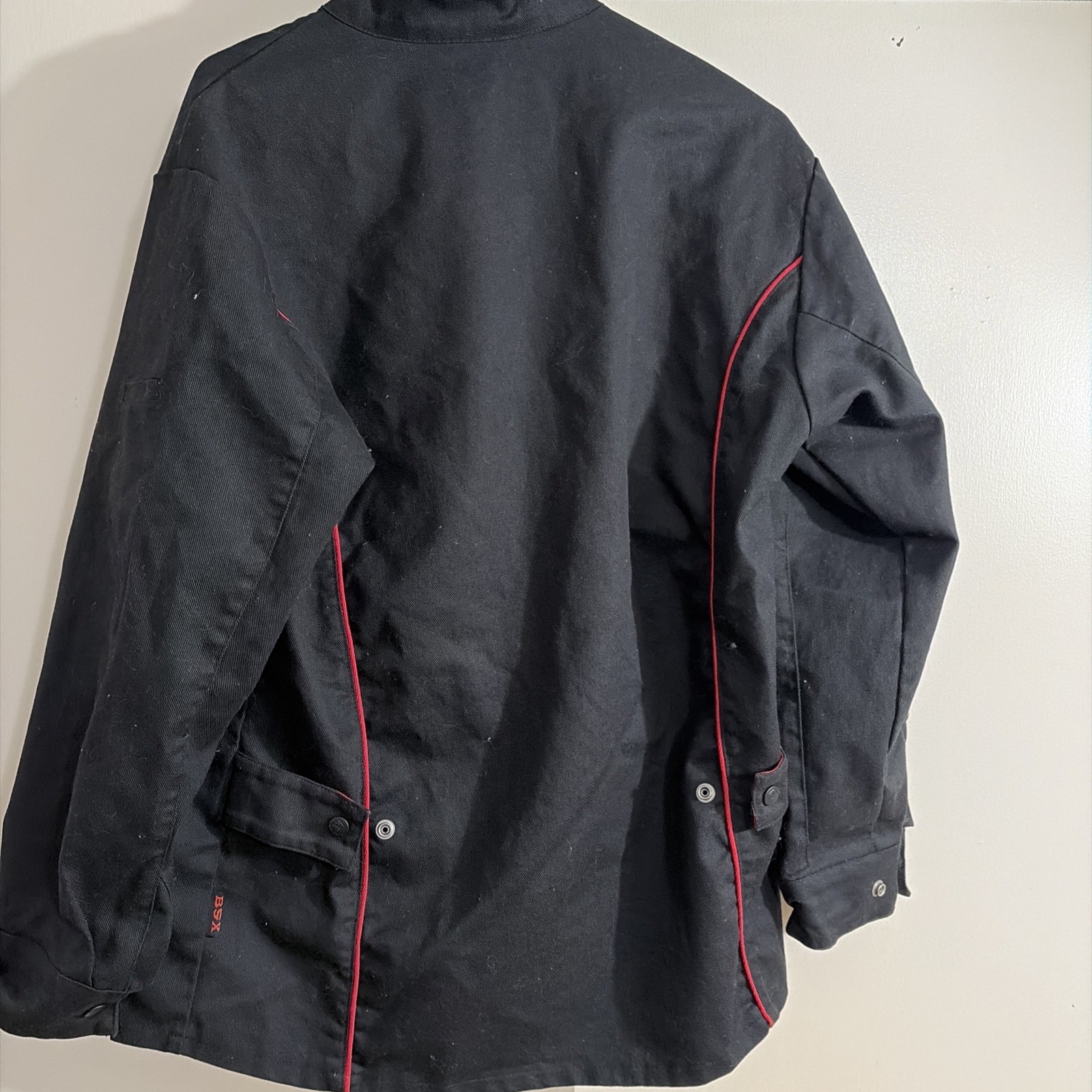 QTY 3 BSX Welding Jacket Size Medium Long Sleeve Black Button Up Flame Resistant