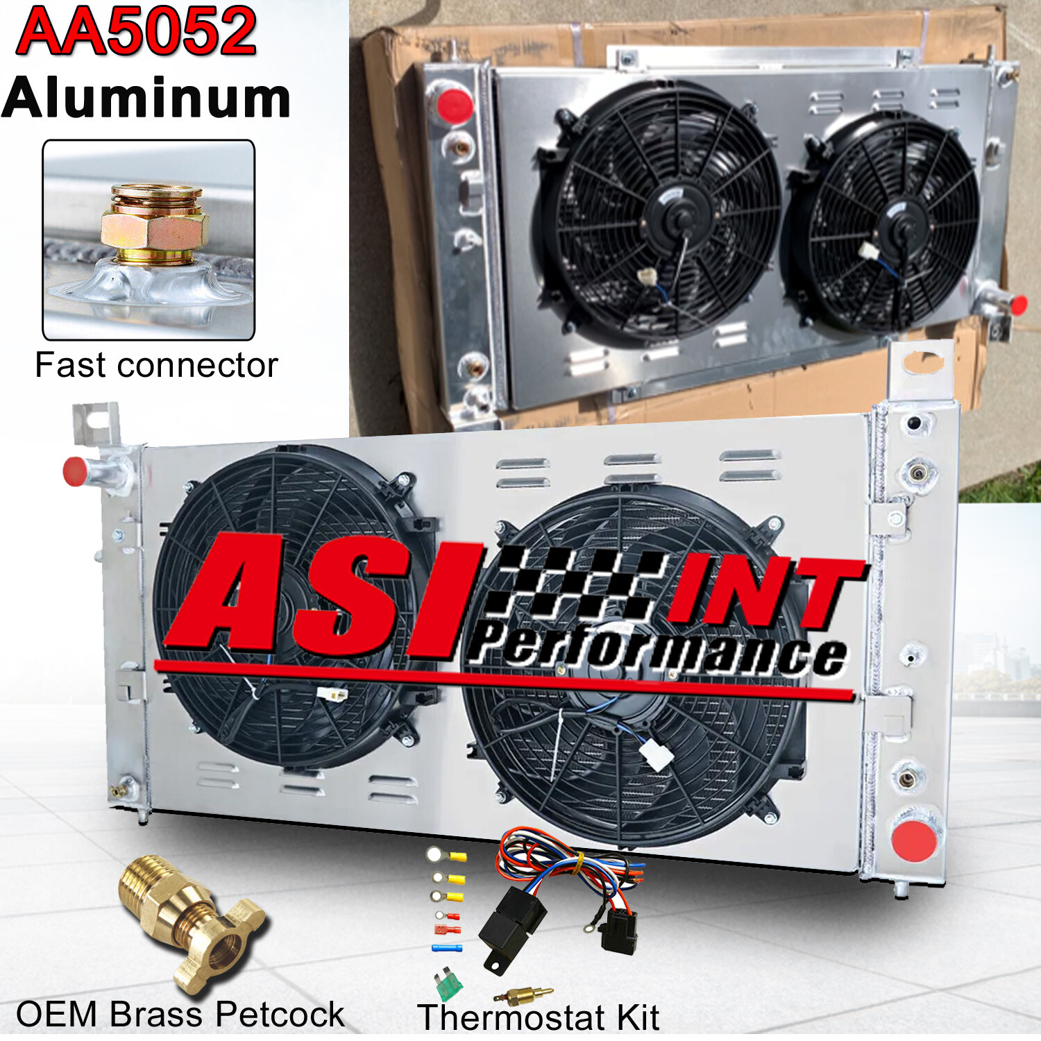 Radiator+Shroud Fan+Relay for 1999-2013 Chevy Silverado 2500/Suburban 1500/Tahoe