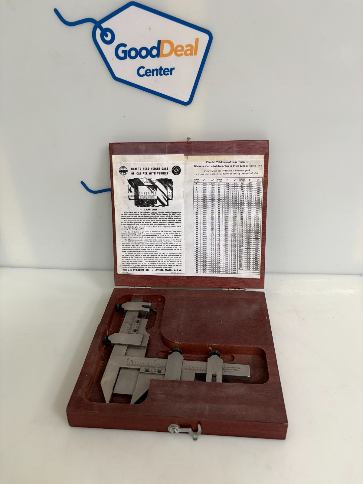 STARRETT GEAR TOOTH SLIDE CALIPER VERNIER #456 10-1DP