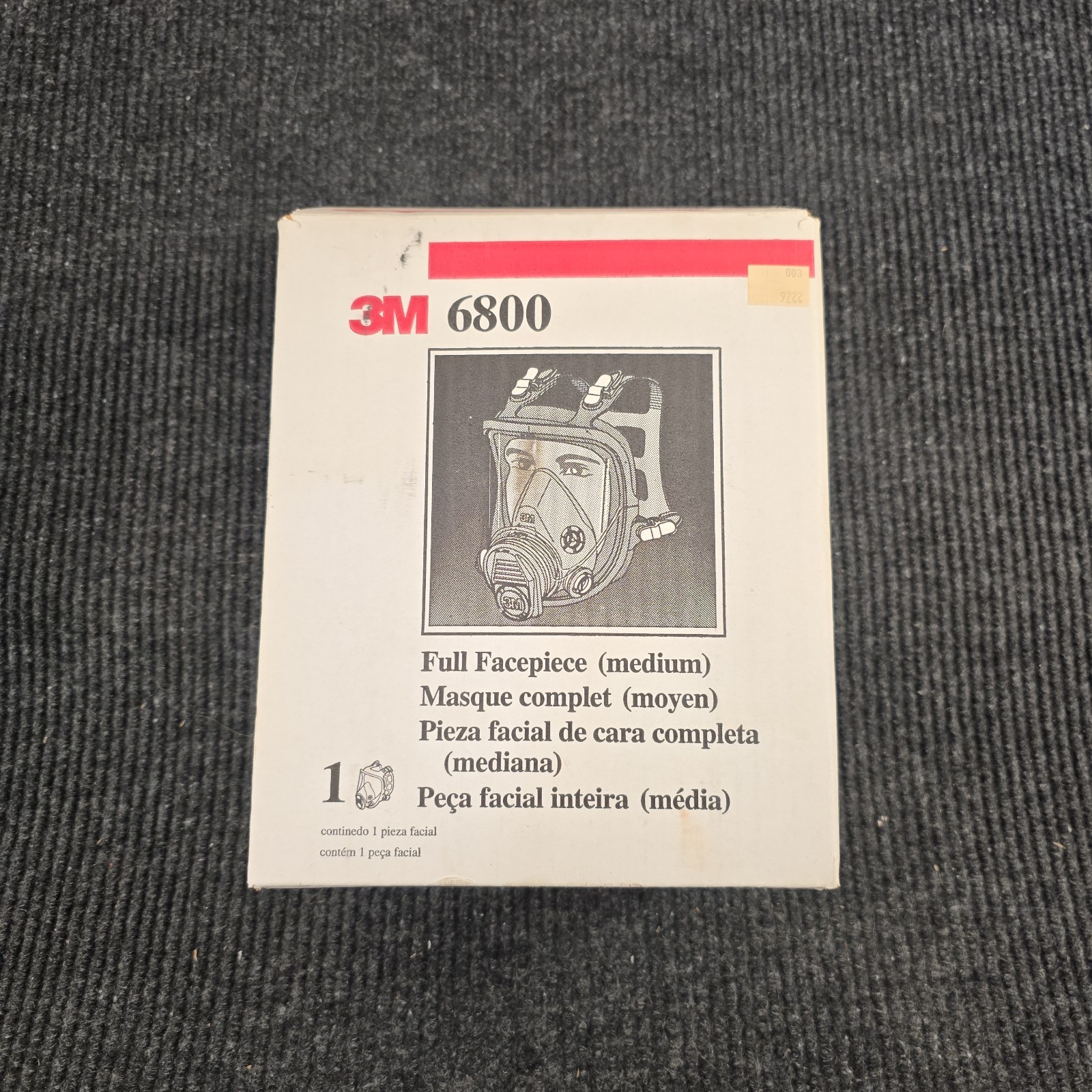 3M 6800 Full Face Mask Reusable Respirator, Medium (M) Facepiece