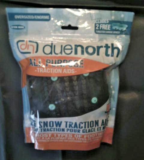 DueNorth All Purpose Ice  Snow Traction Aid Shoe Strap  spikes slip on XL