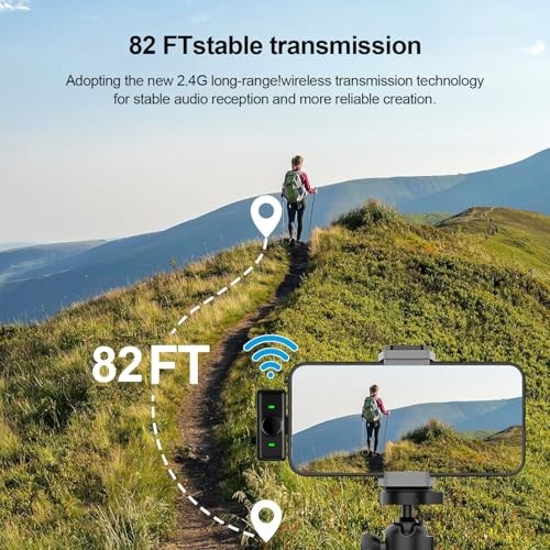 Magnetic Wireless Lavalier Mic for Android, iPhone(2 TX+1 RX+Charging Case),