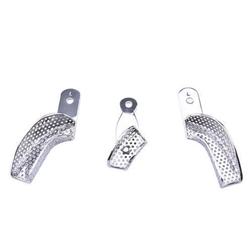 3 Pcs/Set Dental Stainless Steel Partial Impression Trays Quadrant Autoclavable