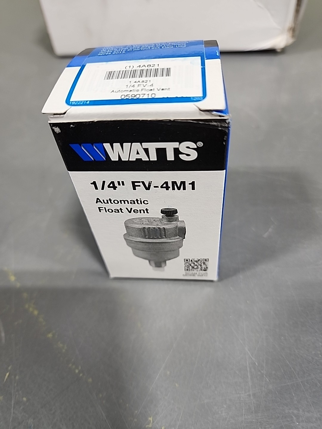 WATTS FV-4-1/4 Air Vent,Brass,240F,150 psi,Water 4A821