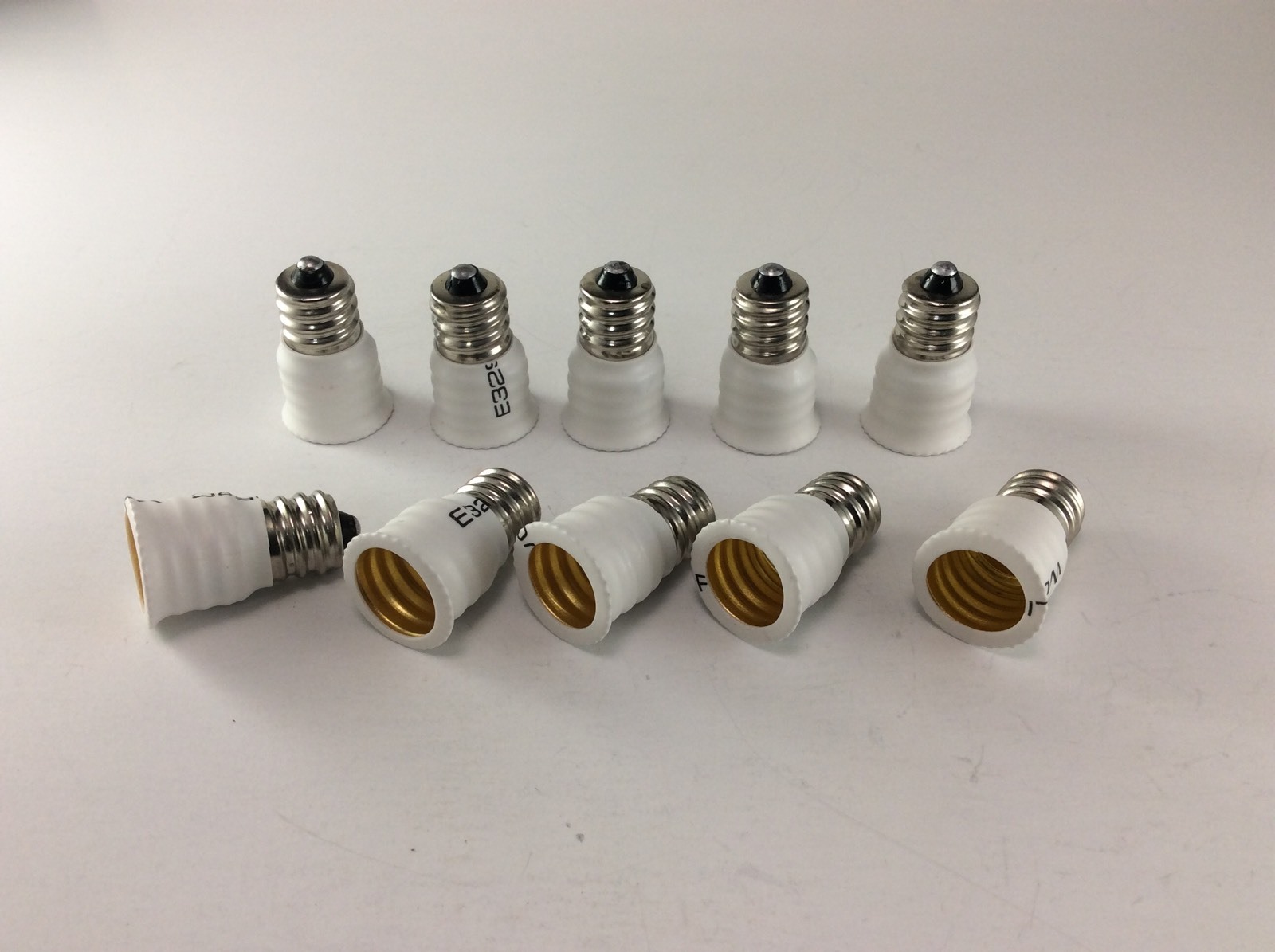 10pcs E12 to E14 Base Edison Light Bulb Lamp Adapter Converter Screw on Sockets