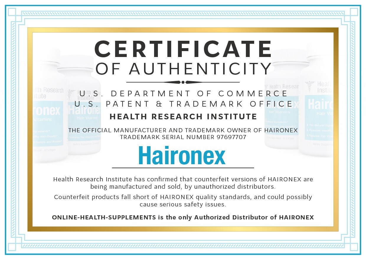Haironex Extra Strength Vitamins for Healthy Hair - 3 Pack -90 Capsules