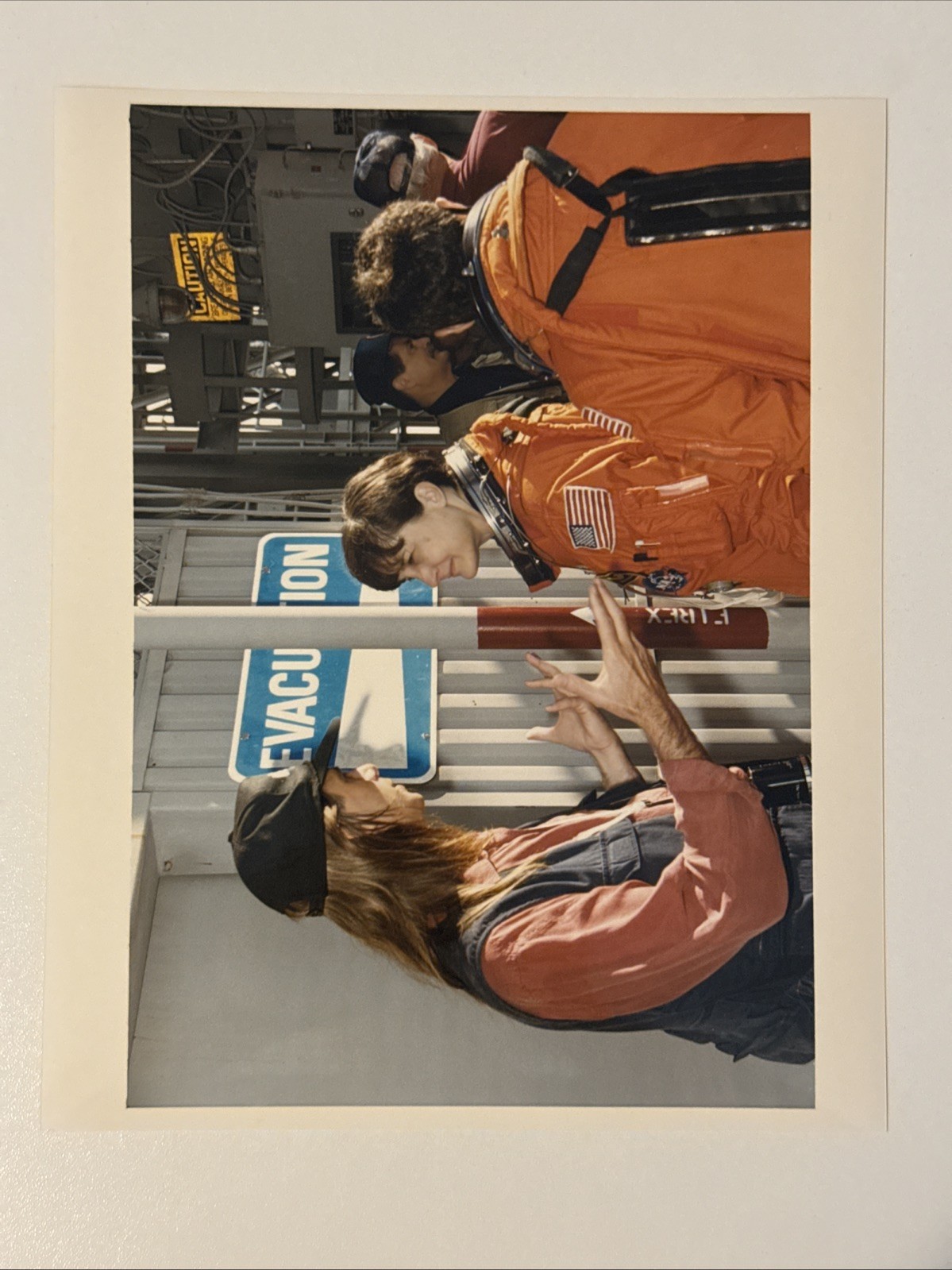 NASA STS 59 Linda Godwin Speaking to Film Crew After TCDT Press Photo B
