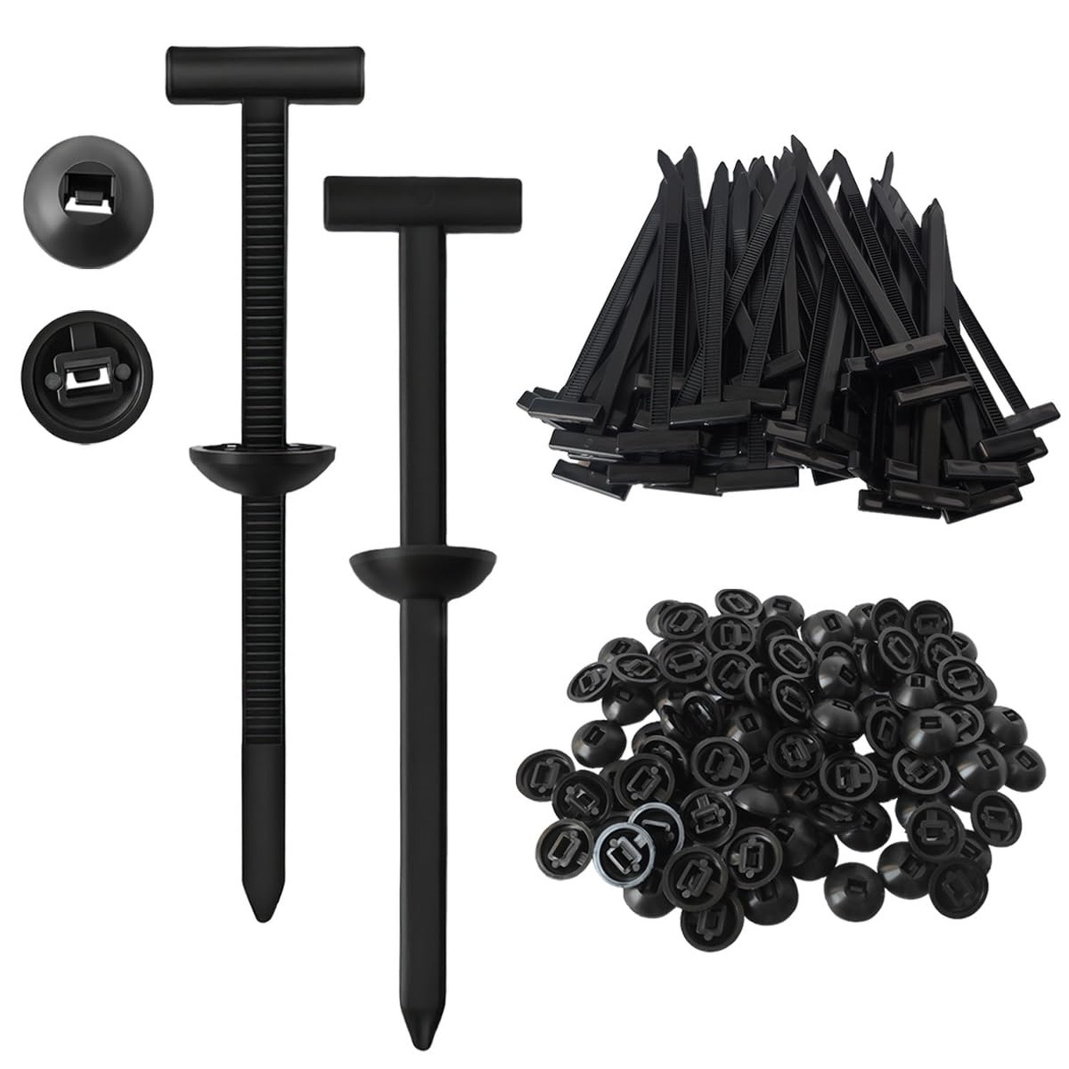 100pcs Upgrade Nylon Universal Cable Tie Buckle Ziplock Pro - New Multifuncti...