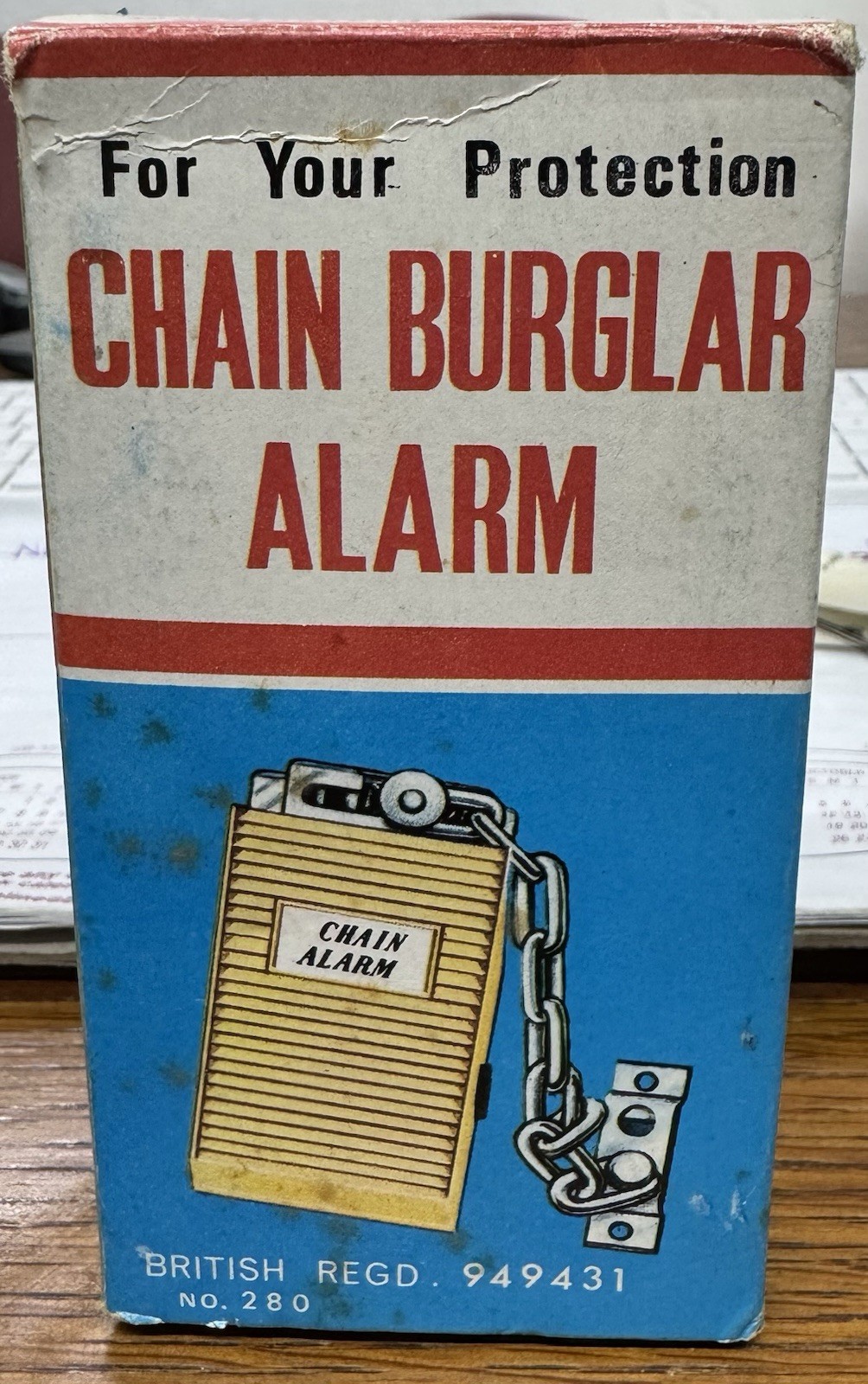 Vintage Collectible 1960's Battery Operated  Door Chain Burglar Alarm