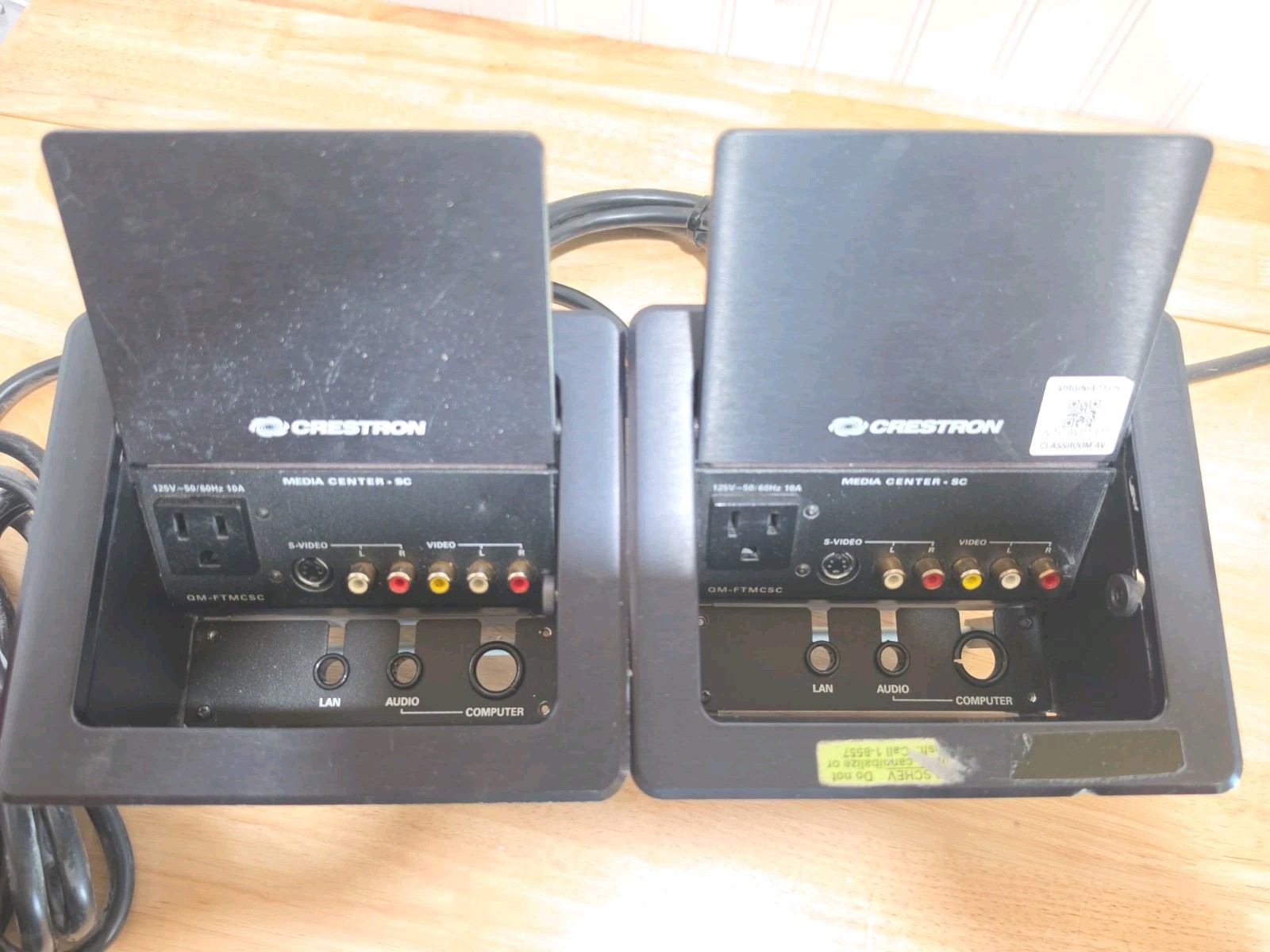 Lot Of 2 Crestron QuickMedia Flip Top Media Center QM-FTMCSC-NB-B