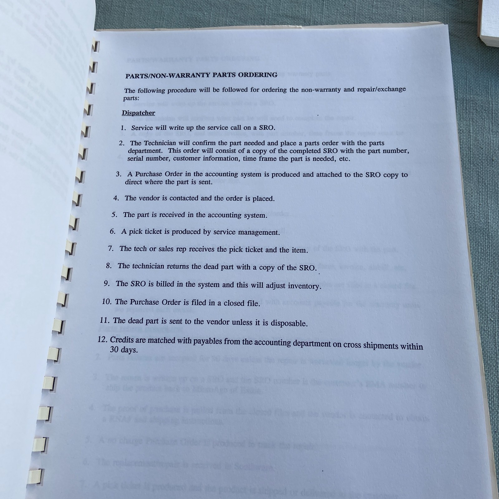 Vintage MicroAge Computer Solutions Technical Services Operations Manual Paper E