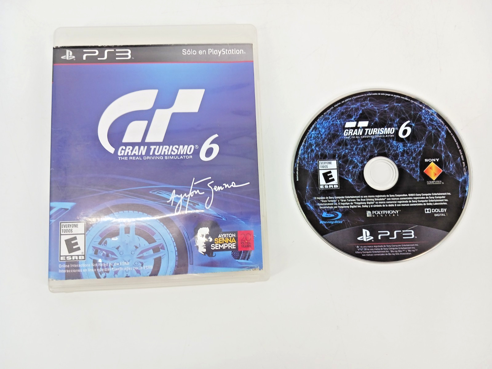 PS3 Gran Turismo 6 Ayrton Senna Edition Spanish 2013 w Case Not Working