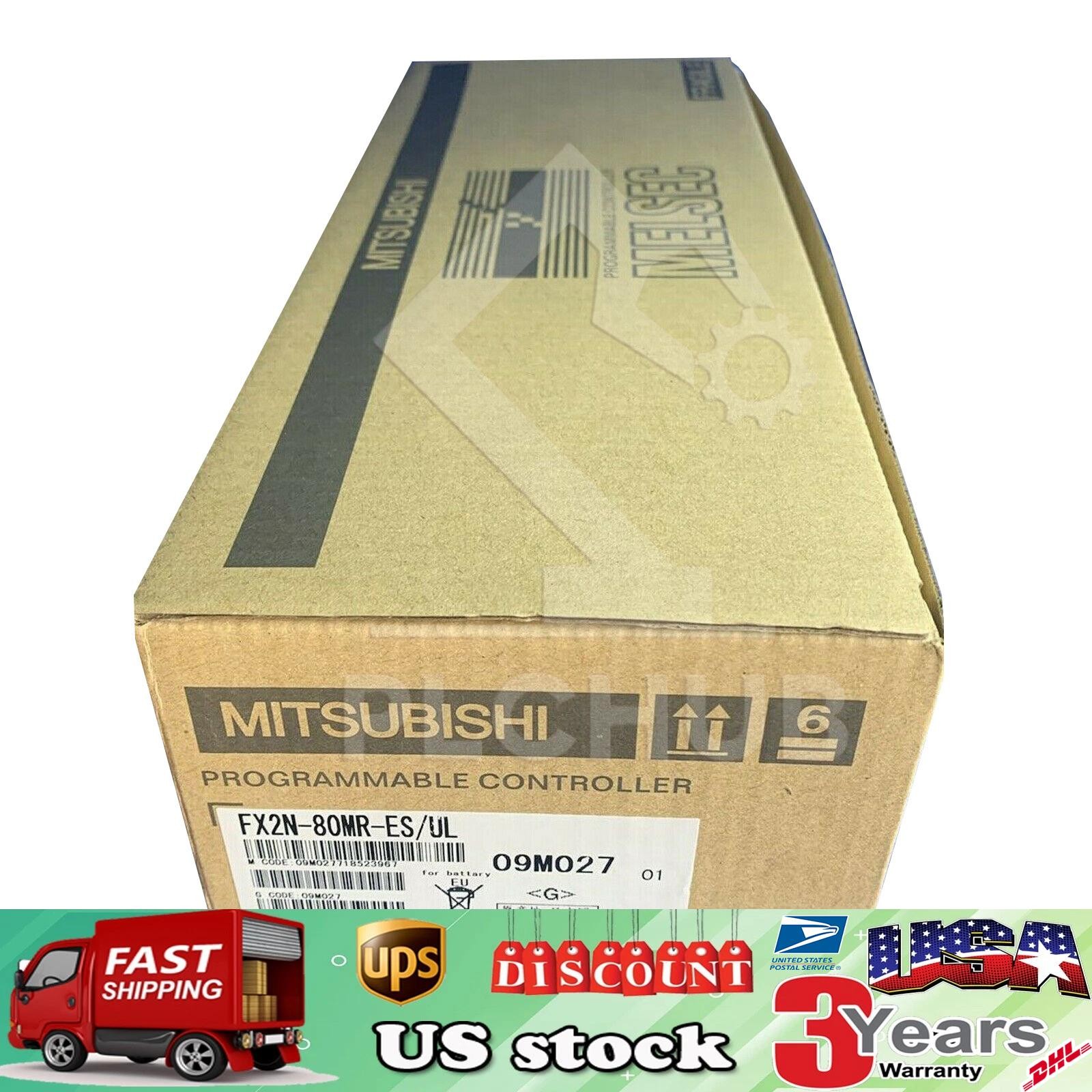 Mitsubishi Melsec FX2N-80MR-ES/UL Programmable Logic Controller NEW  US Free TAX
