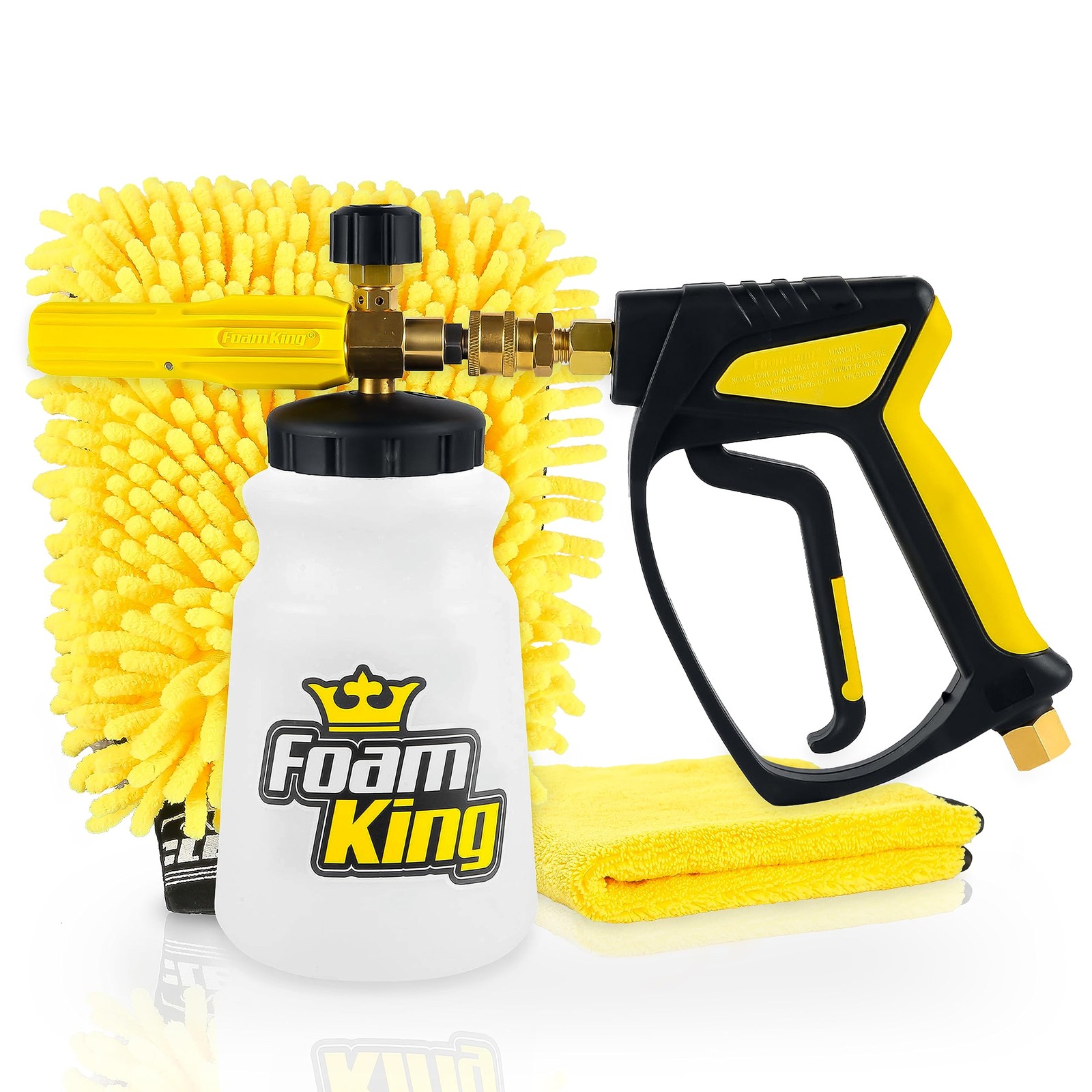 Clean Car USA Foam 22 x 23 x 19 cm, Cannon, Snubster, Mitt & Towel