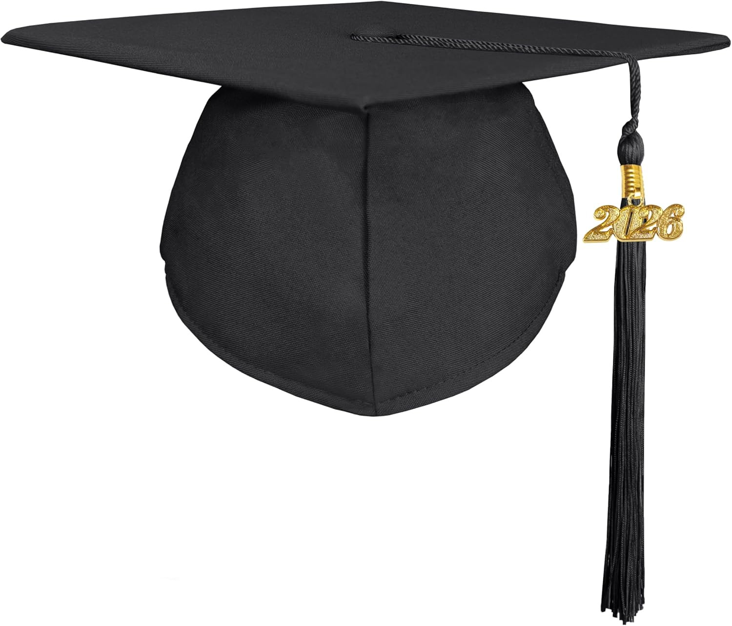 Matte Graduation Cap 2025 and 2026 Tassel Adult Graduation Hat for High School C