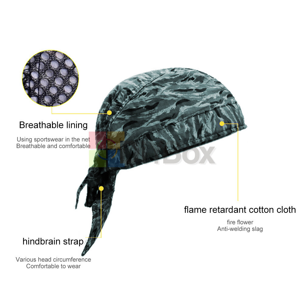Welding Welder Protective Hat Cap Scarf Welders Flame Retardant Cotton Helmet