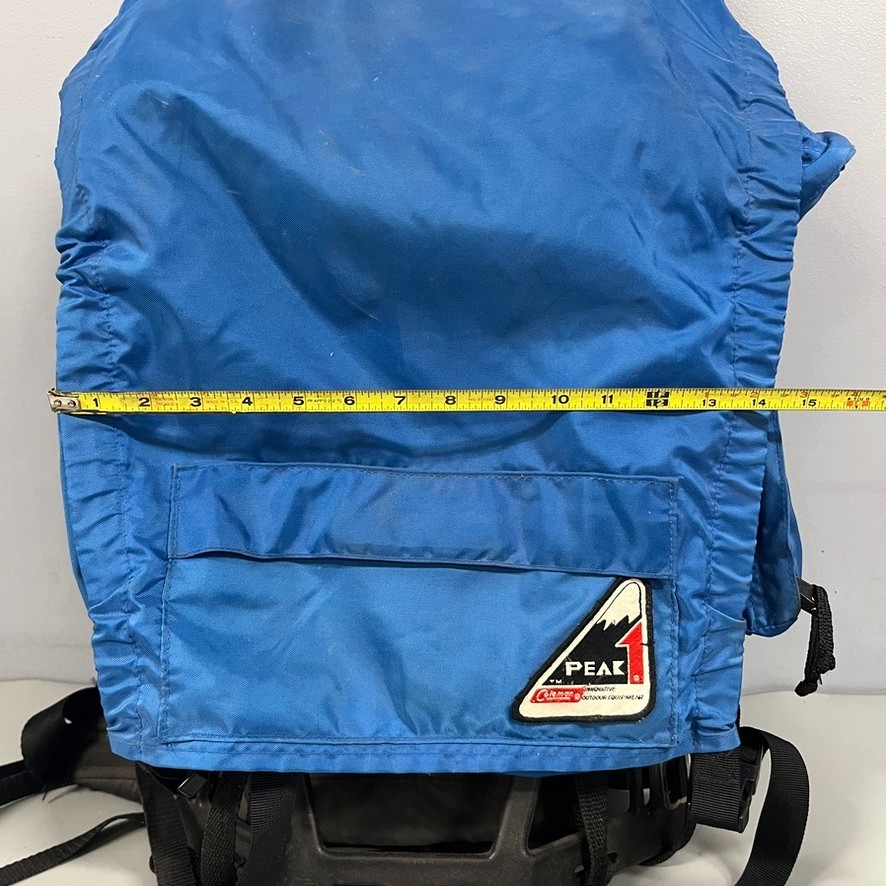 Vintage Coleman Peak 1 External Frame Hiking Backpack Blue Camping Pack Large