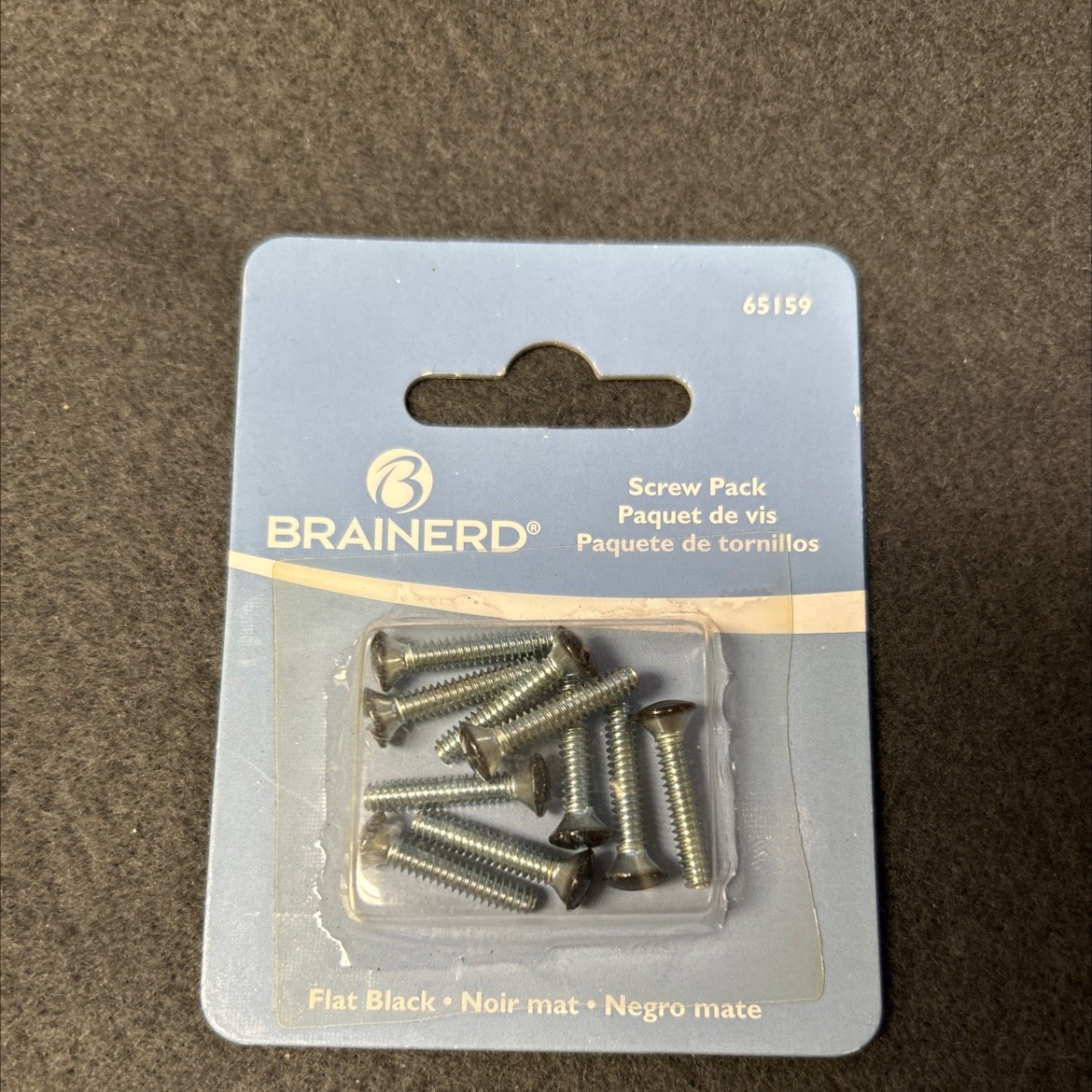 Wall Plate Screw Pack Flat Black