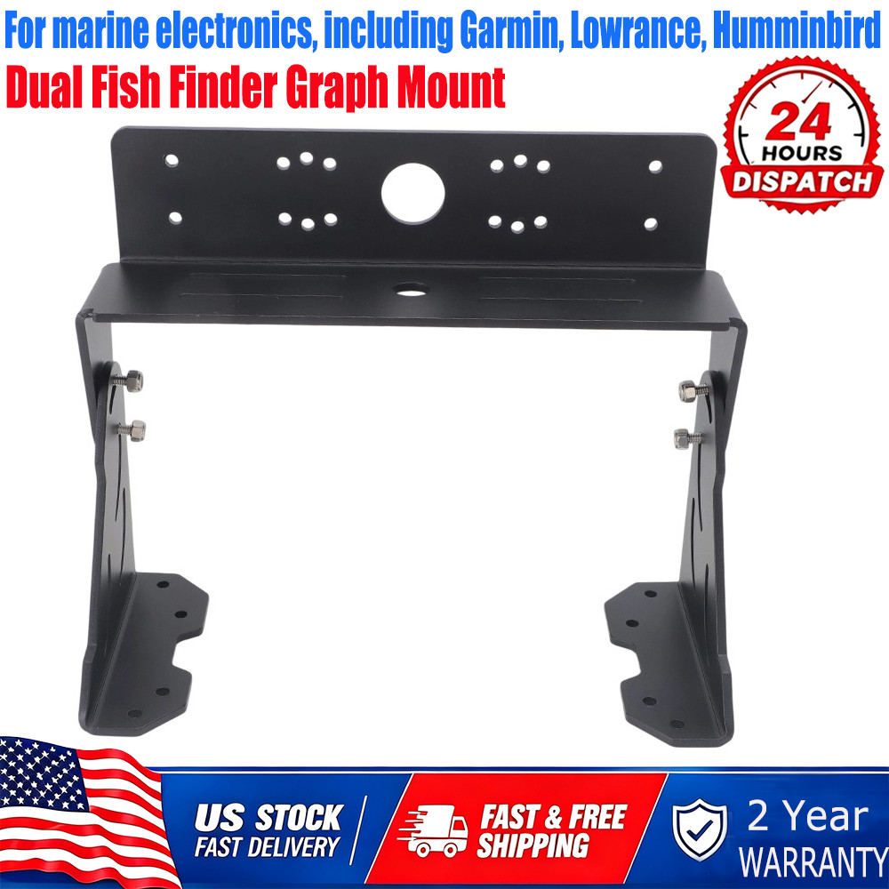 Universal Dual Graph Mount Kit For Fish Finder Graph Mount Heavy-Duty Adjustable