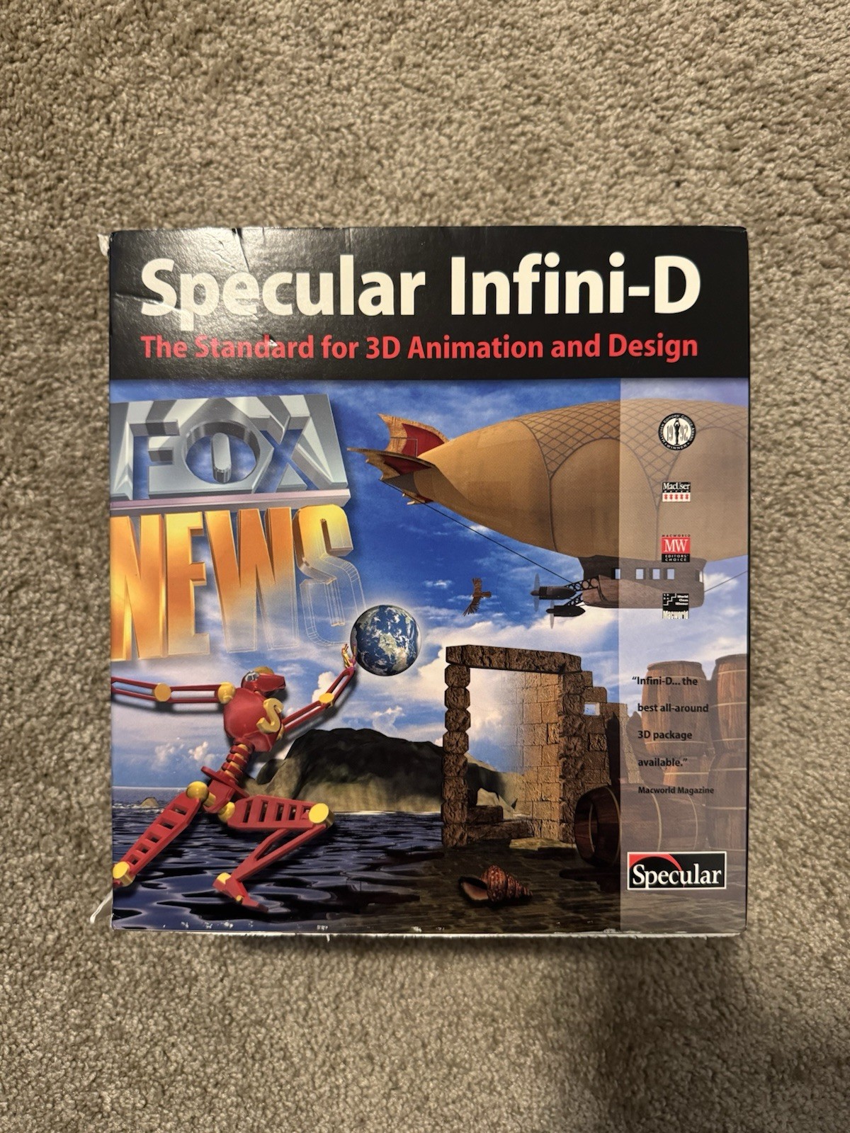 Specular Infini-D 3D Animation And Design Pro Resources With Key Cd 1996