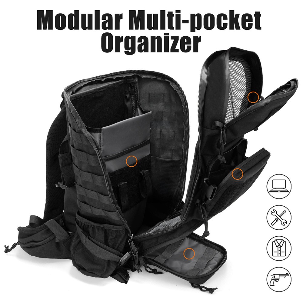 Large Tactical Backpack for Men Military Backpack with Molle for Travel, Work