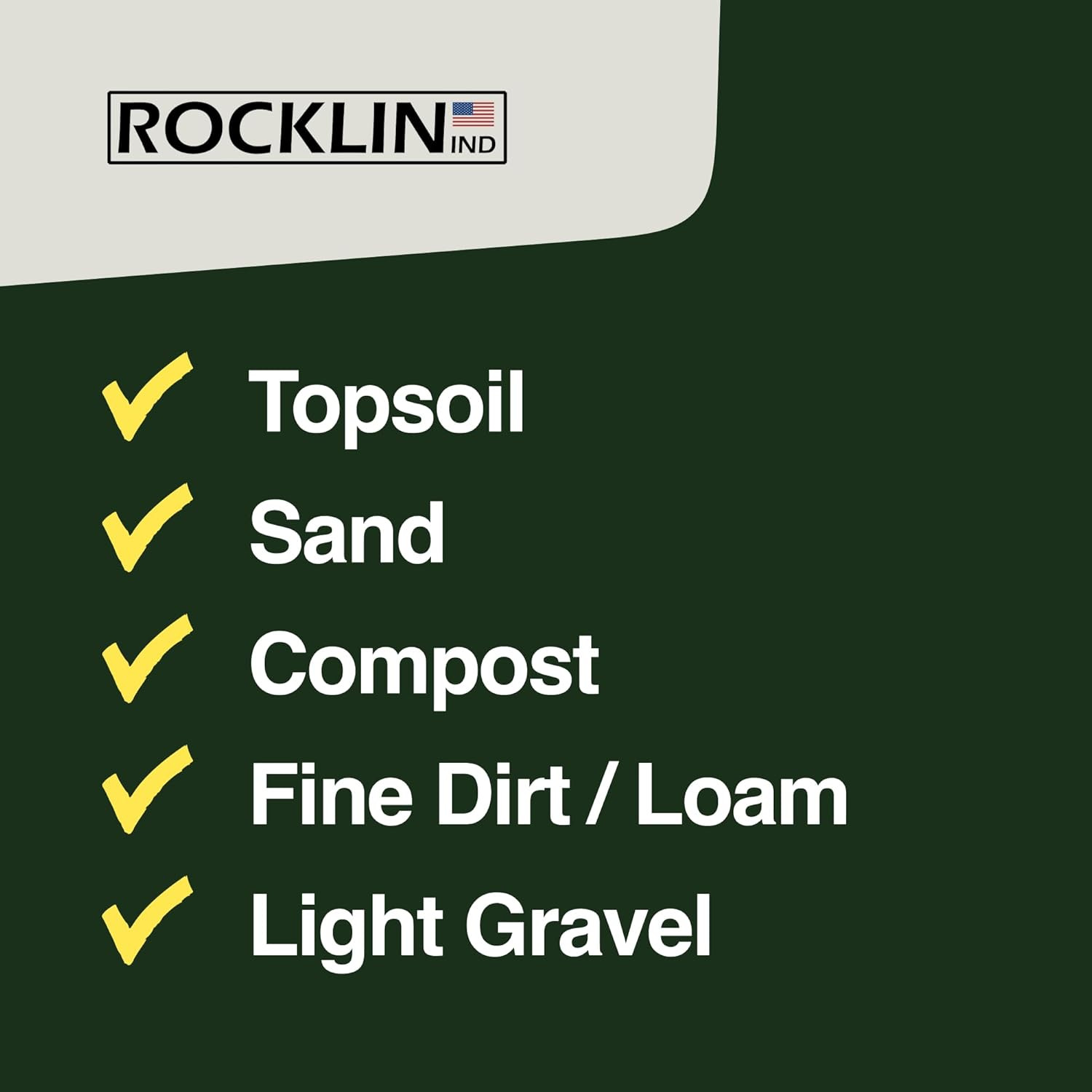 Rocklin™ Lawn Leveling Rake | Stainless Steel Surface Leveling Tool | Level Soil