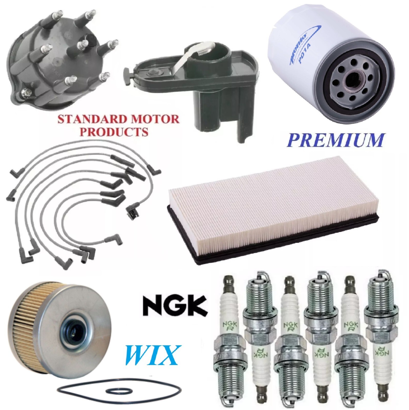 Tune Up Kit Filters Cap Wire Plugs For FORD BRONCO II V6 2.9L CARTRIDGE-OE 86-87
