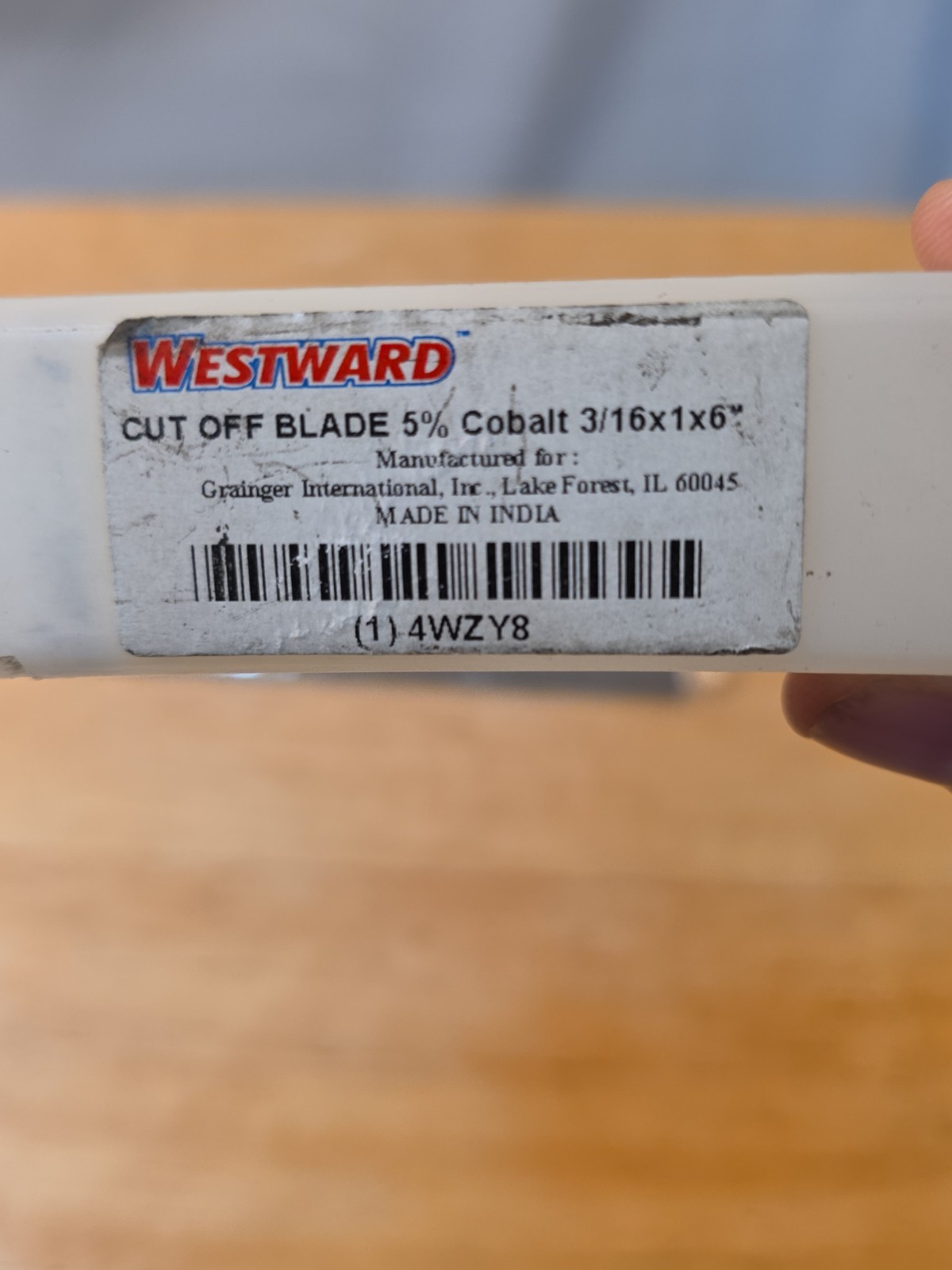 Westward 4WZY8 HSS Cut Off Blade 5% Cobalt 3/16 x 1 x 6 Inch Lathe Parting
