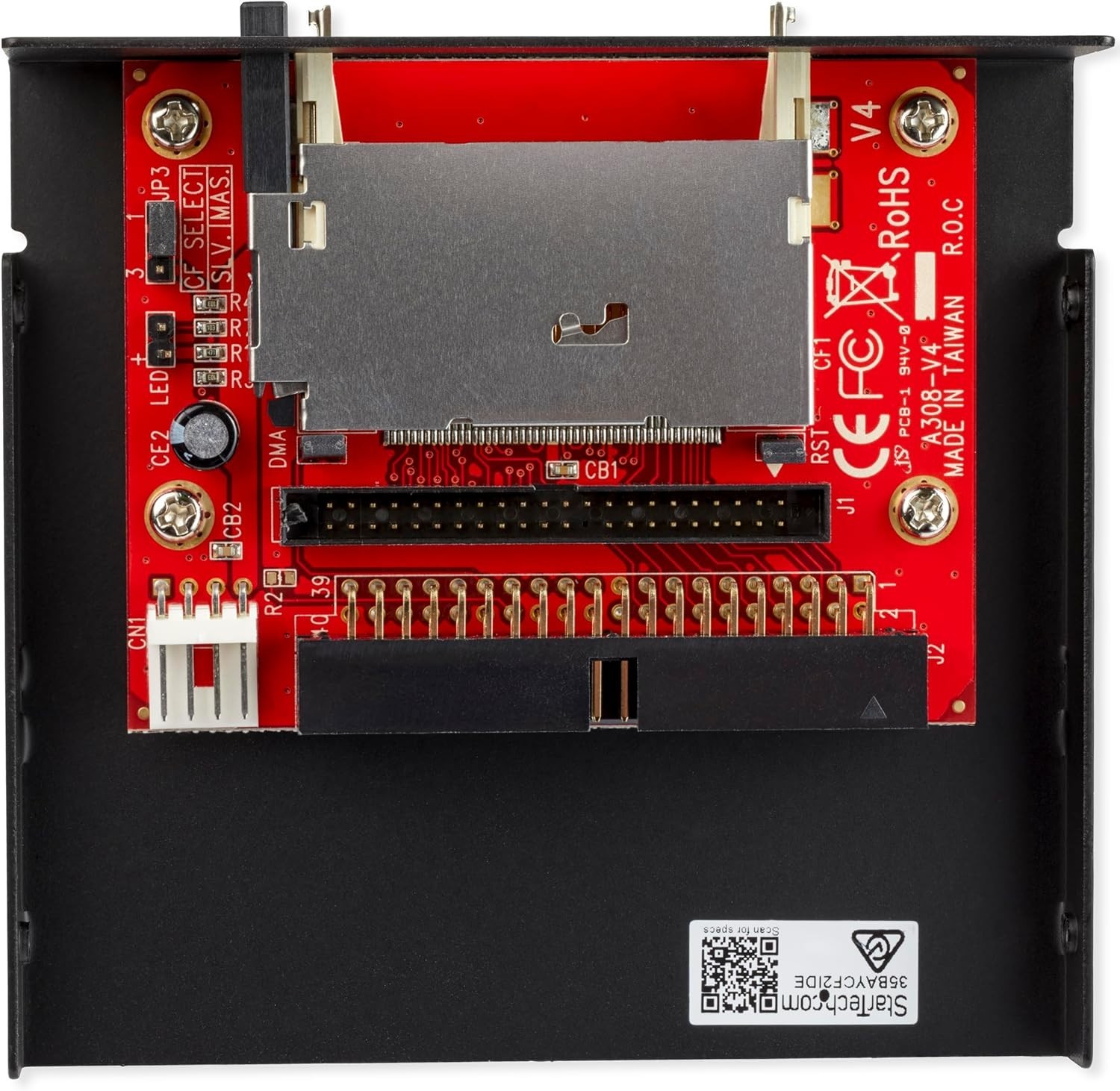 StarTech 3.5in Compact IDE Drive Bay Adapter CF SSD Card Reader TAA 35BAYCF2IDE